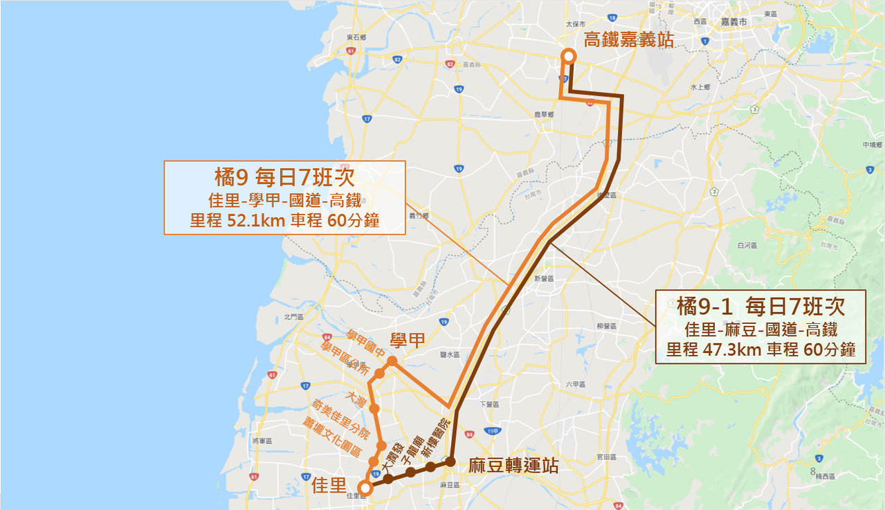 Fw: [新聞] 台南麻豆到高鐵嘉義站「橘9線」 5月1日路線調整上路
