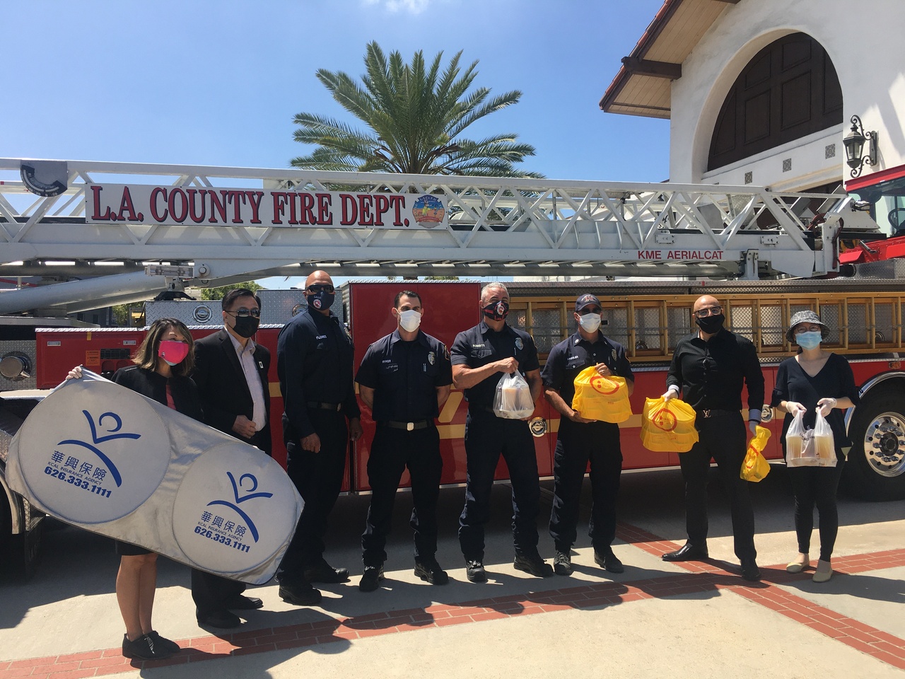 社区企业慰问东区3消防站 洛杉矶即时 洛杉矶 世界新闻网