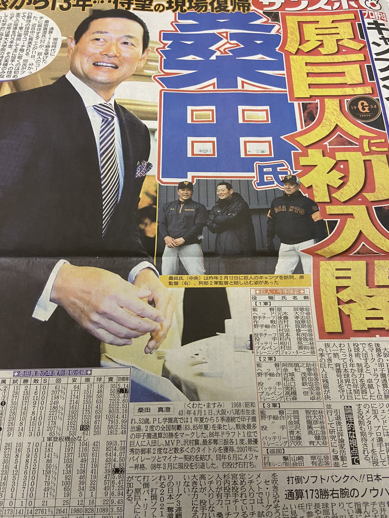 日職 無職業執教履歷巨人迎昔日王牌桑田真澄擔任投教 棒球 運動 聯合新聞網