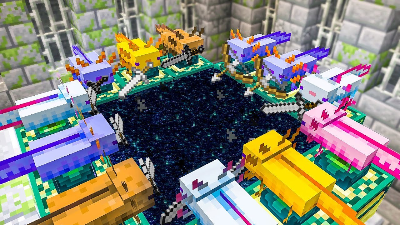 殺 Minecraft 玩家惡搞召喚100隻鈍口螈暴打終界龍 Udn遊戲角落