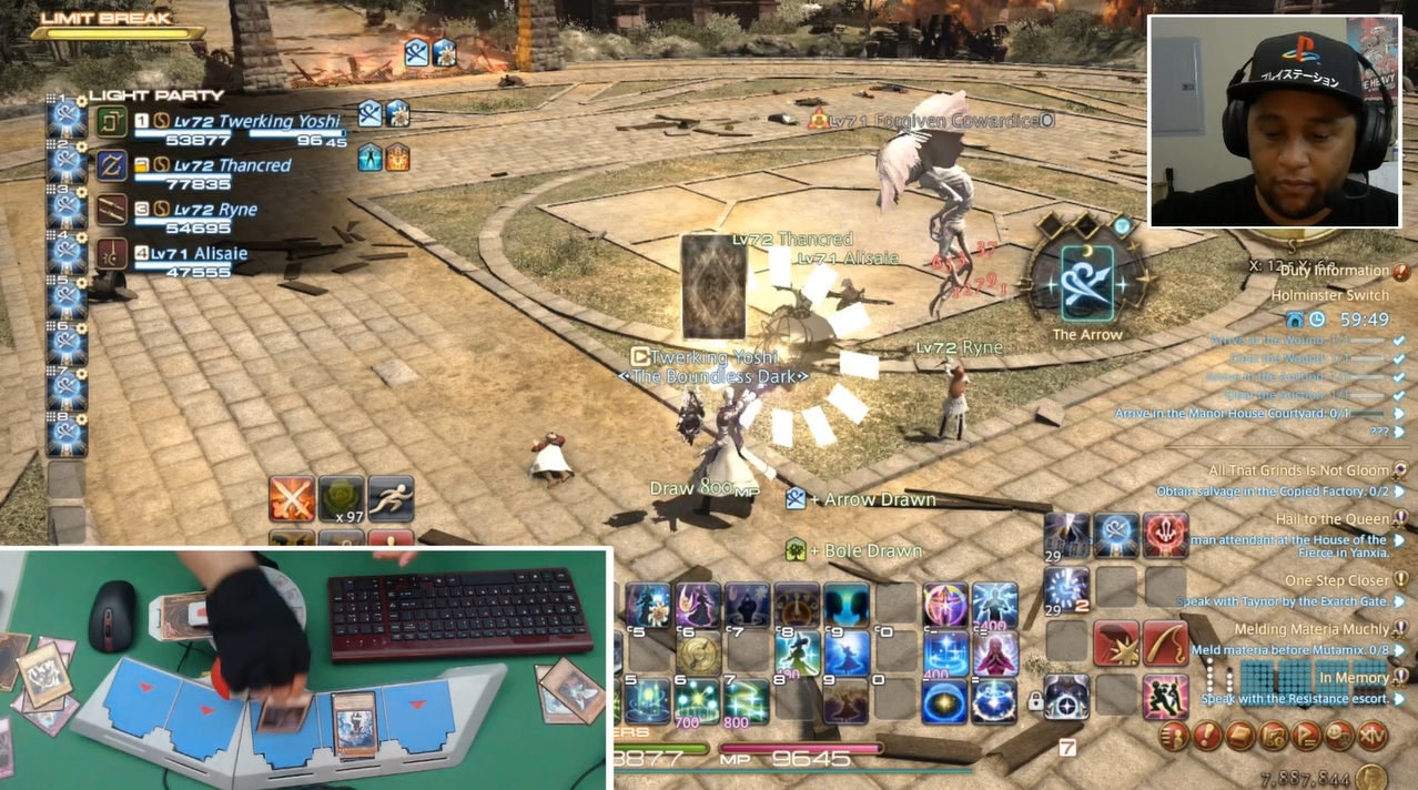 神人用 遊戲王 決鬥盤玩 Ff14 占星術師邊按滑鼠邊抽牌好忙啊 Udn遊戲角落
