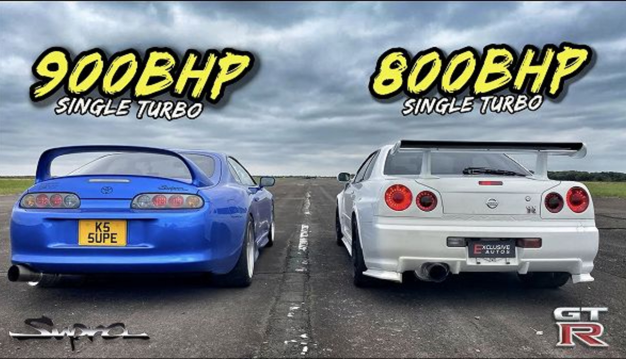 夢幻對決 800匹nissan Skyline Gt R單挑900匹toyota Supra 究竟誰能勝出 新鮮趣聞 趣聞網搜 發燒車訊