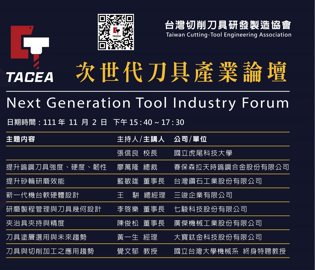台灣刀具協會11月2日辦會員大會暨次世代刀具產業論壇 熱門亮點 商情 經濟日報