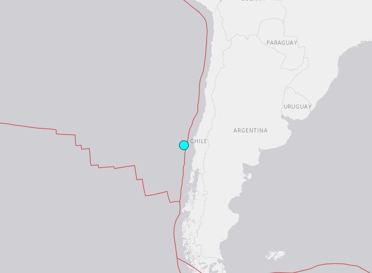 美国地质调查所的资料显示，智利当地时间14日下午4点56分（台湾时间15日上午3点56分）发生规模5.6地震、震源深度7.5公里。USGS