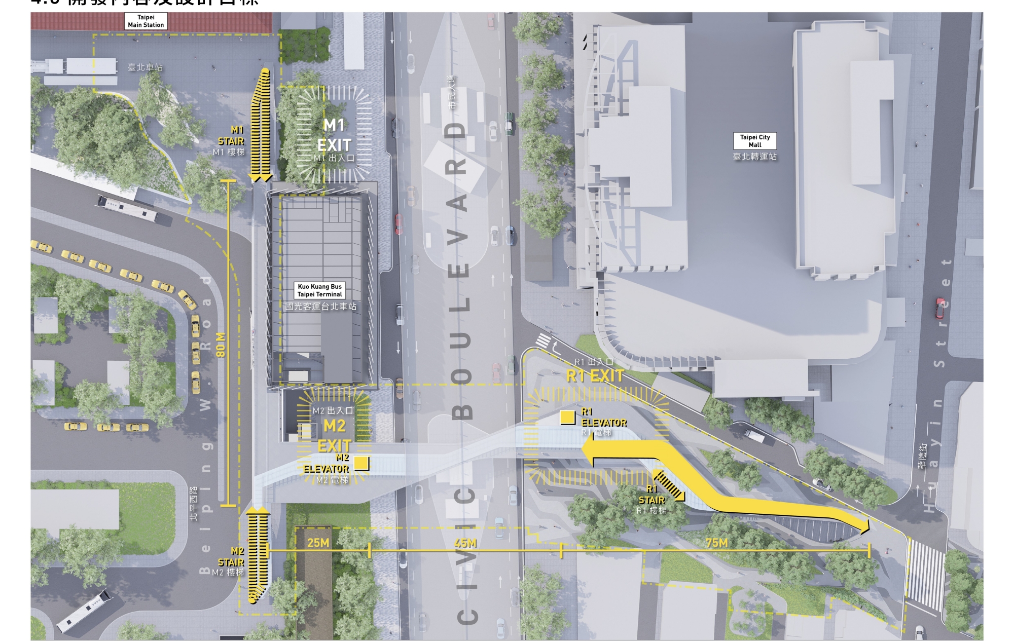 北市線形公園可串連北車跨市民大道空橋最快115年完工| 大台北| 地方