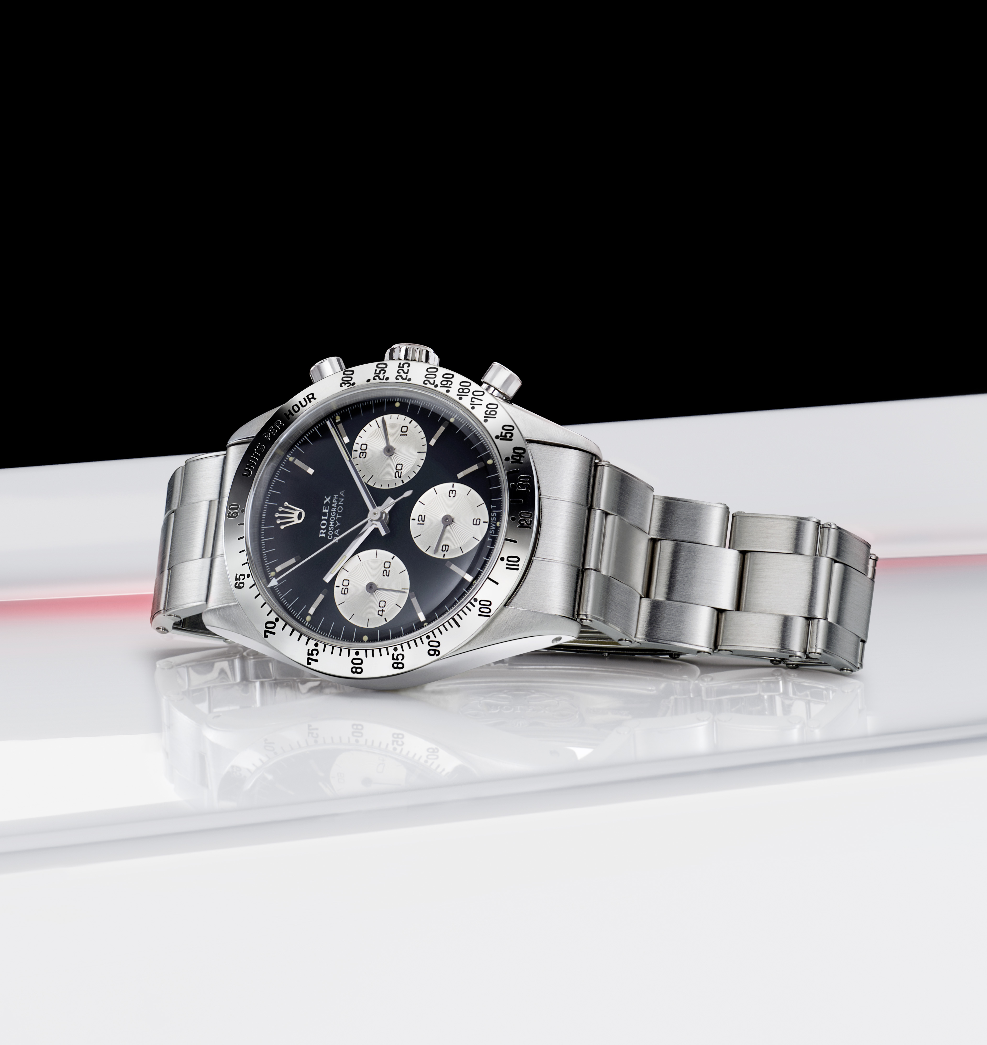 1963年初代的Daytona腕錶。圖/勞力士提供 1963年初代的Rolex Daytona腕錶