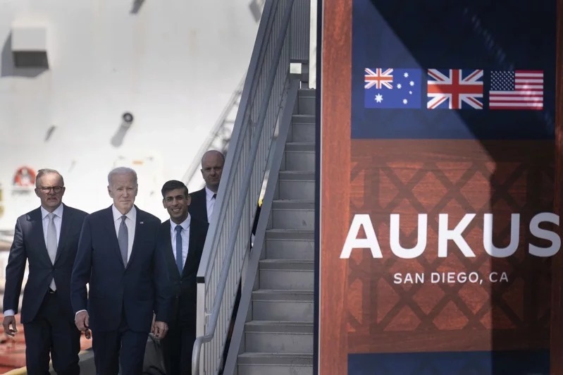 澳英美三方安全伙伴关系(AUKUS)。(美联社)