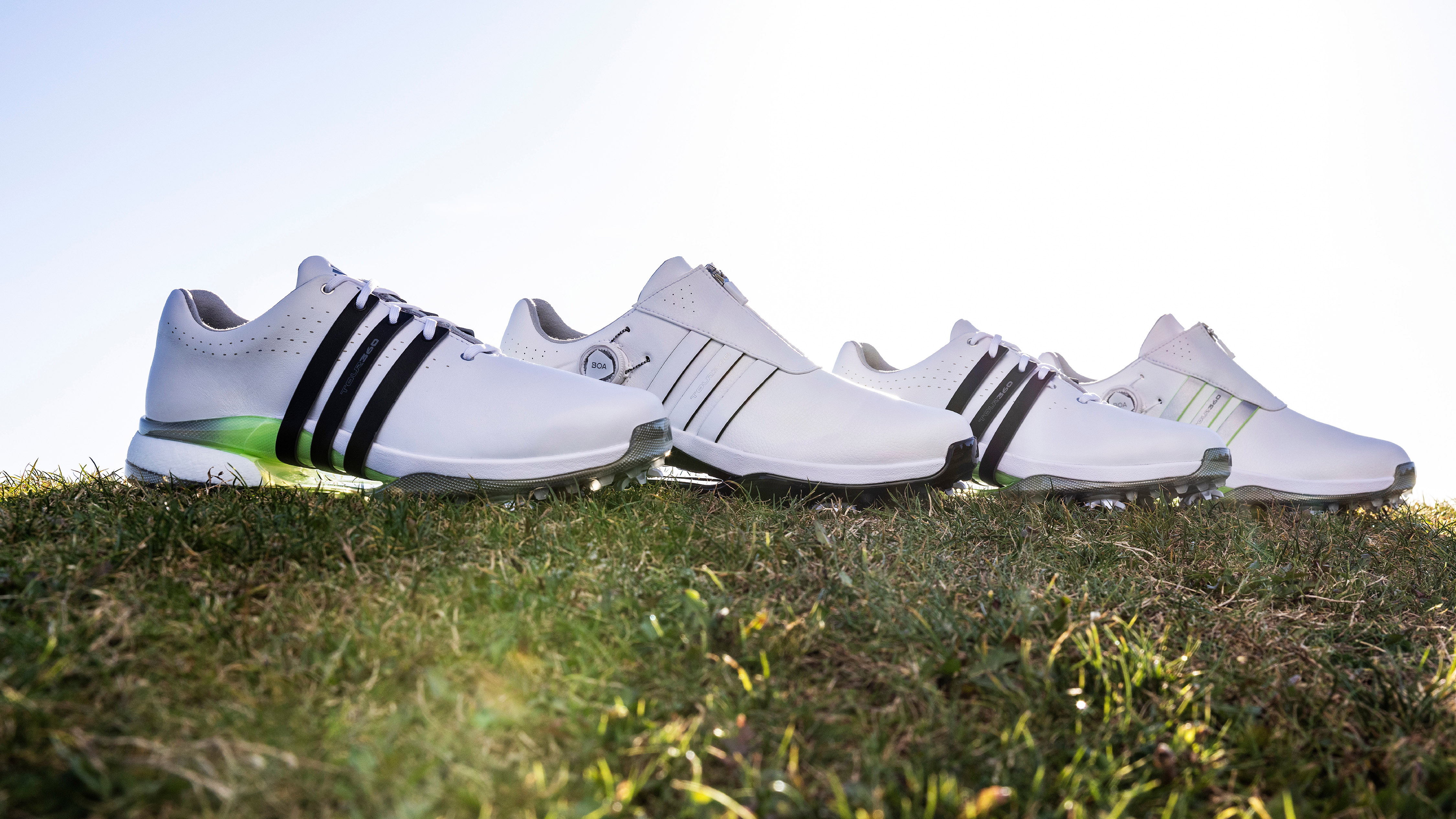 adidas Golf为旗舰鞋履进行全面重新升级设计，推出全新TOUR360 24系列鞋款。图／adidas Golf提供