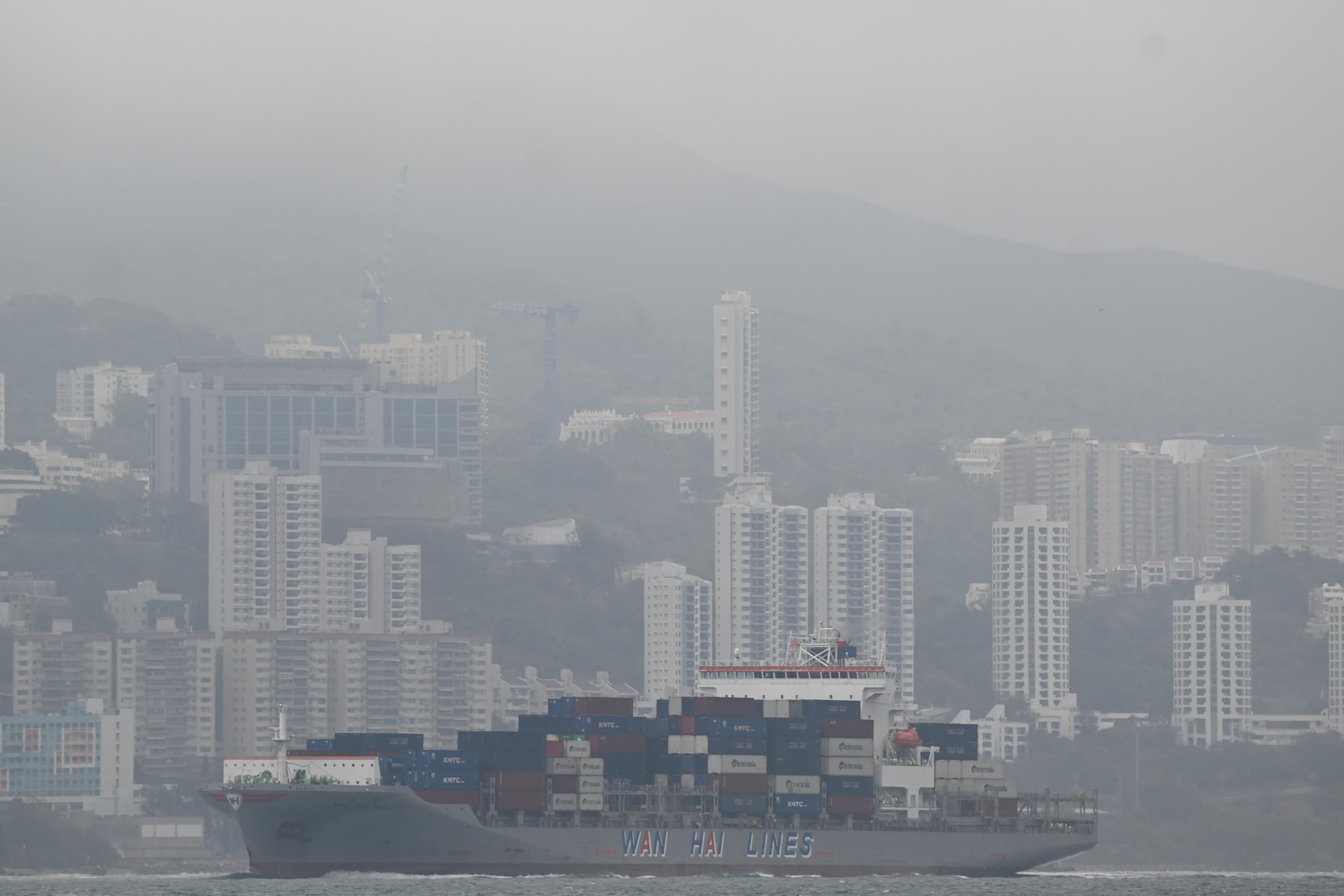 香港政府统计处最新数据显示，2023年全年香港港口货物吞吐量按年下跌9%为17,490万公吨。（法新社）