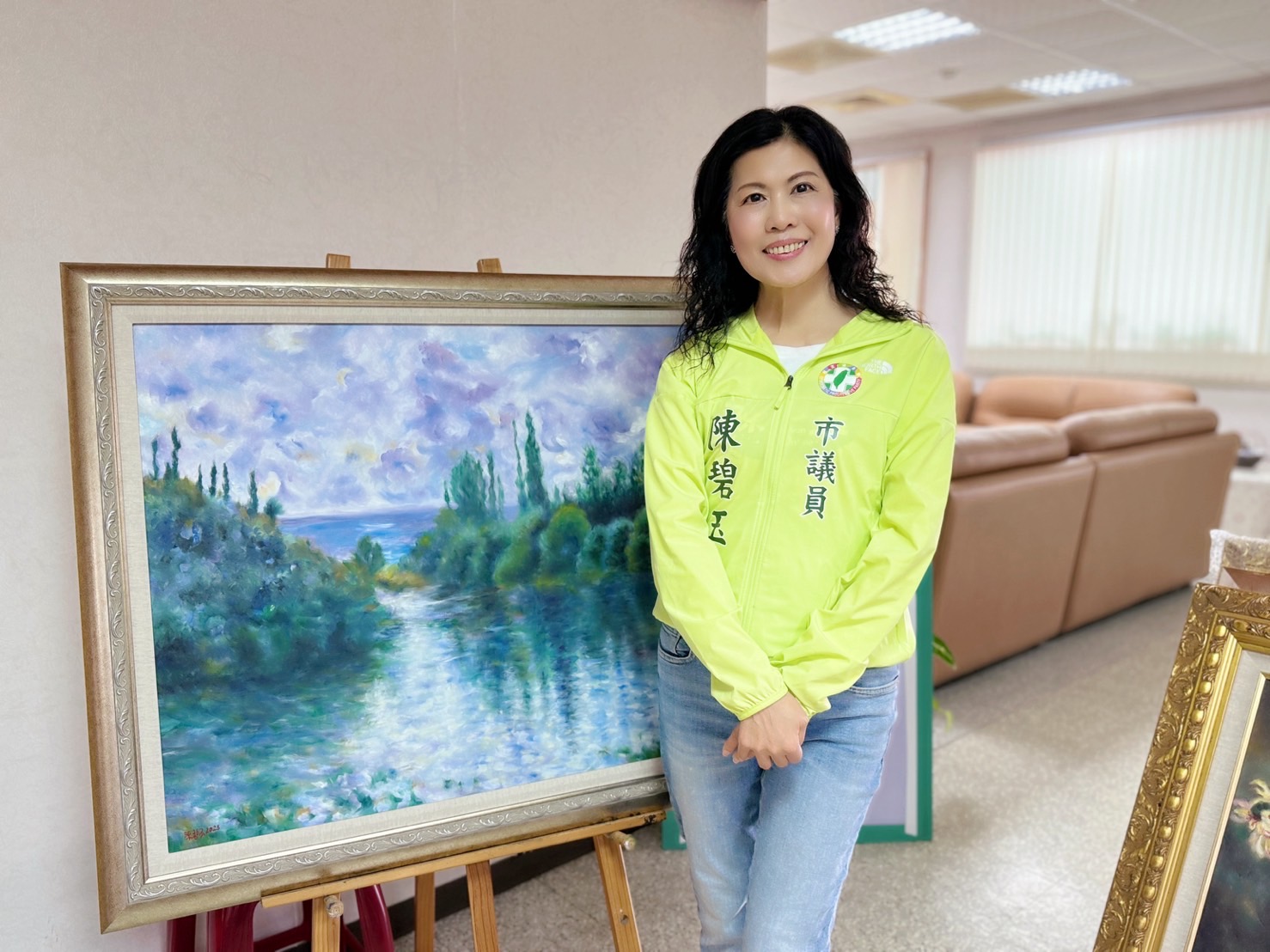 很多人不知台南市议员陈碧玉油画很厉害 下周将办个展。图／陈碧玉提供