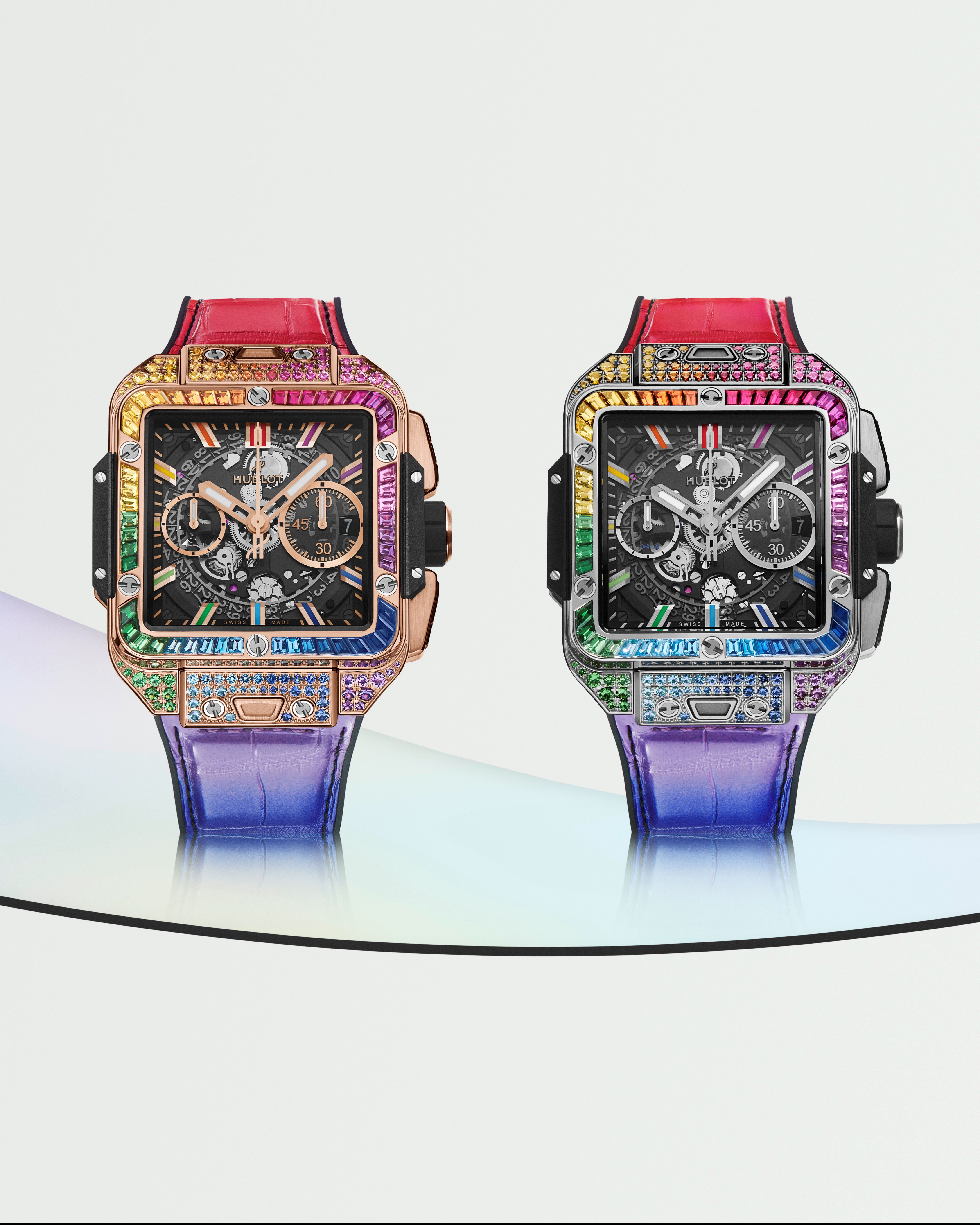 Square Bang Unico彩虹寶石計時碼錶。圖／宇舶錶提供