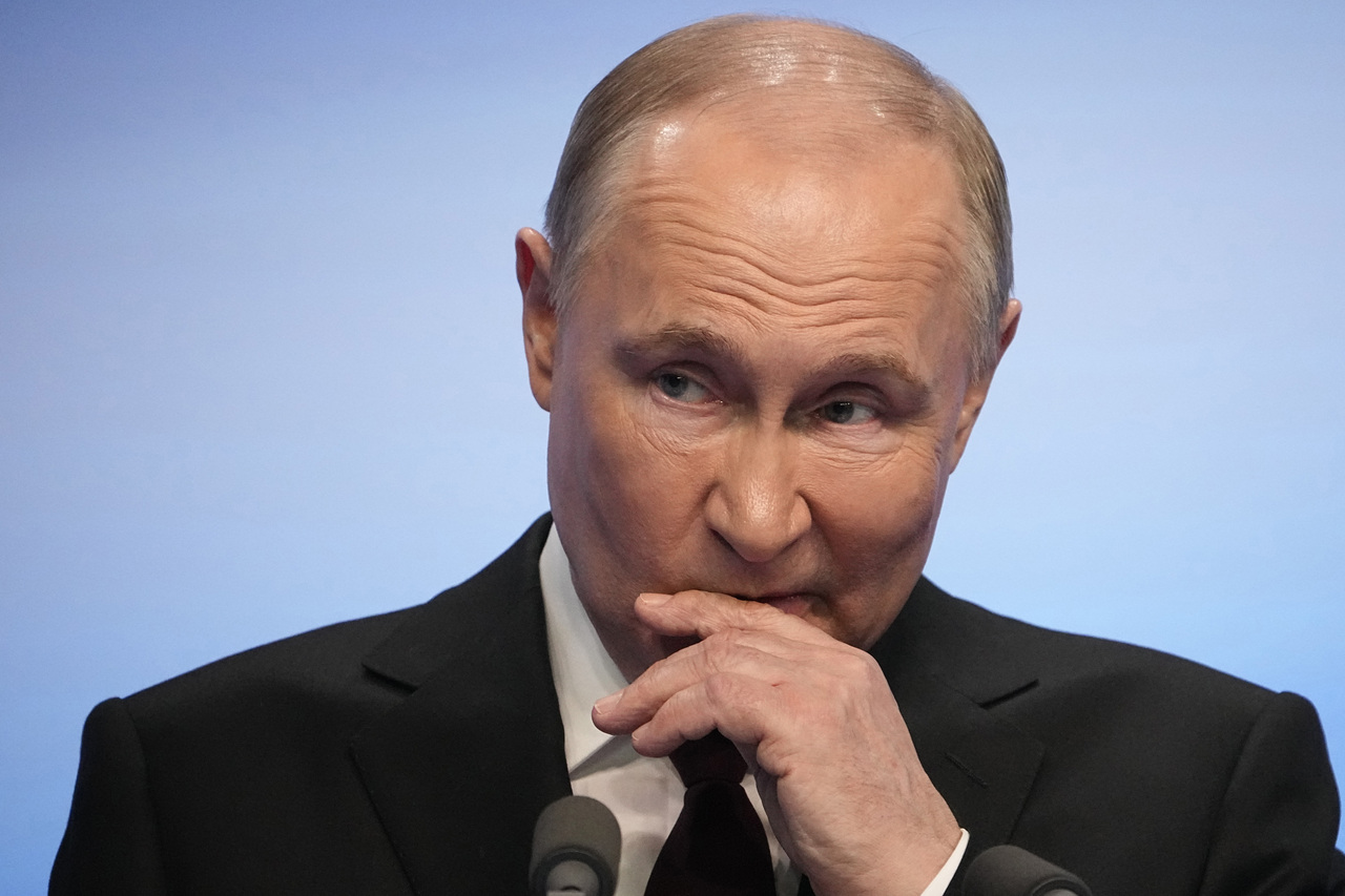 俄罗斯现任总统普亭再度赢得6年任期。图／美联社