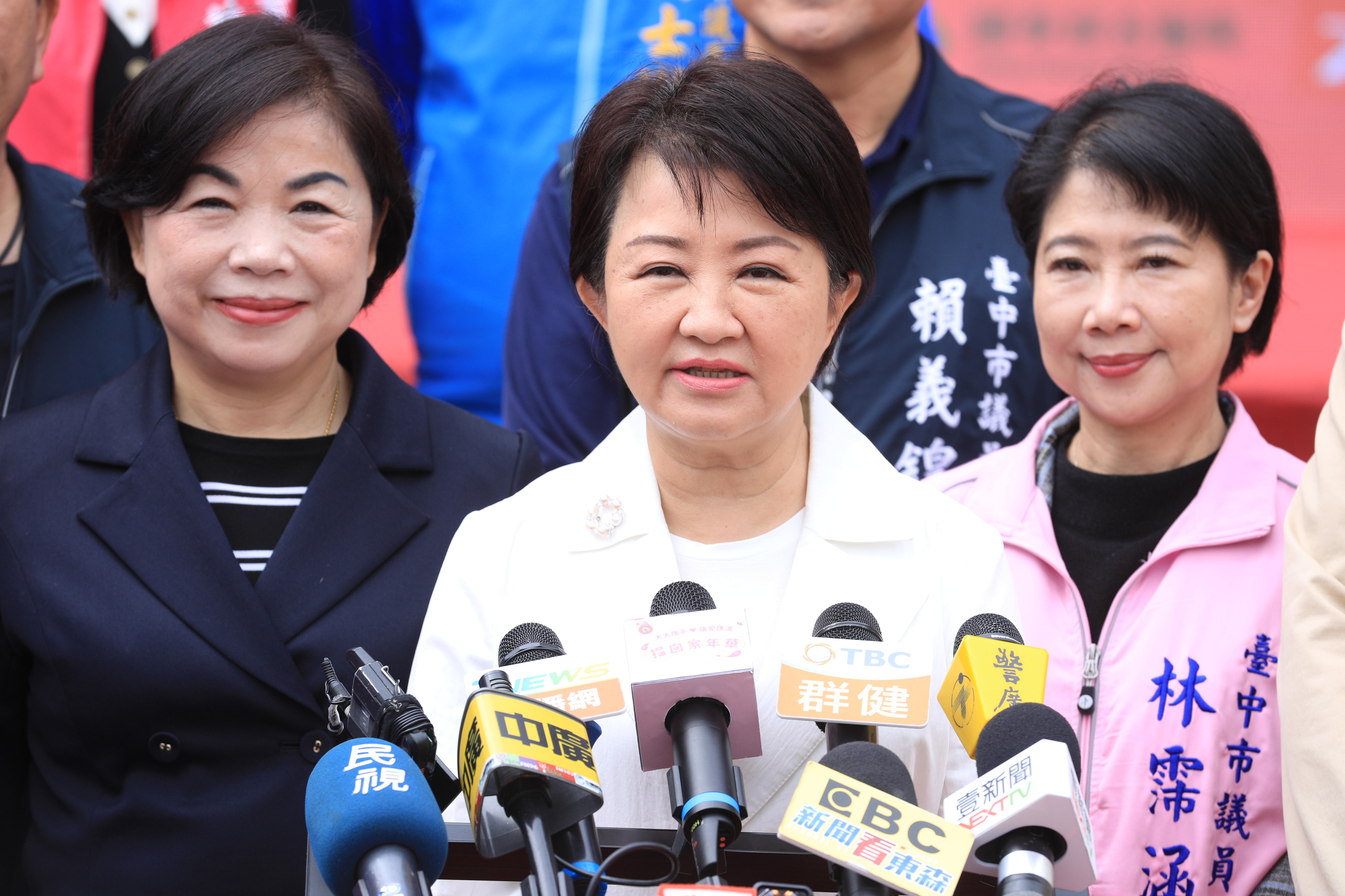 台中市长卢秀燕下午将赴南投，参与女性治理平台活动。她说，平台平时就有联系、发挥功用，至于是否扩及全国，会再思考一下。记者刘柏均／摄影
