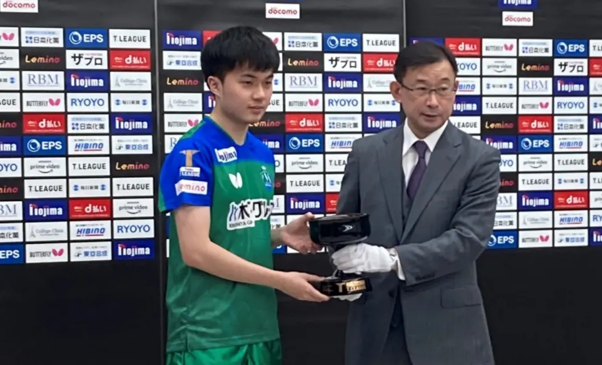 林昀儒获MVP。日本桌球T联赛官网