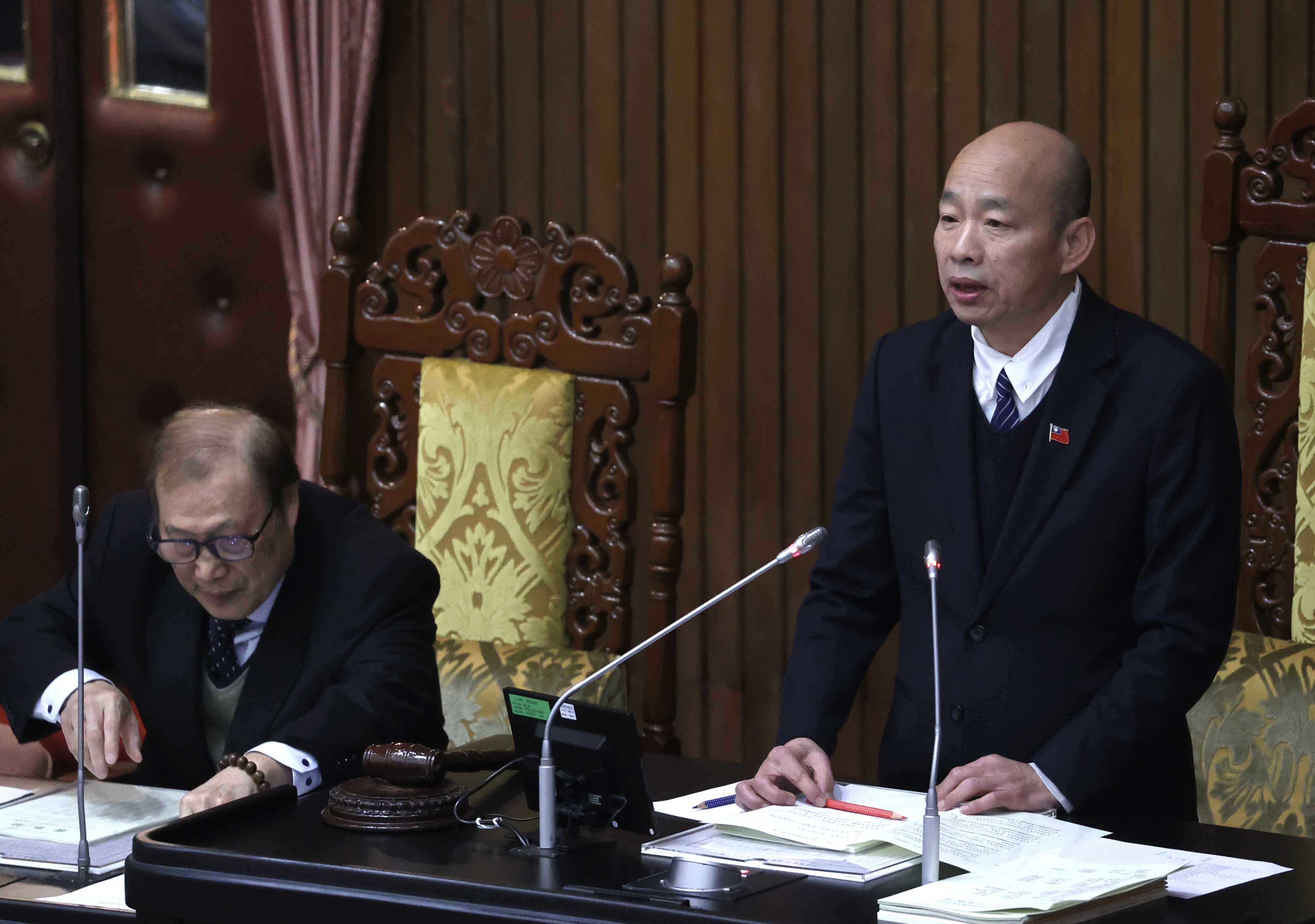 立法院长韩国瑜（右）。图/联合报系资料照片