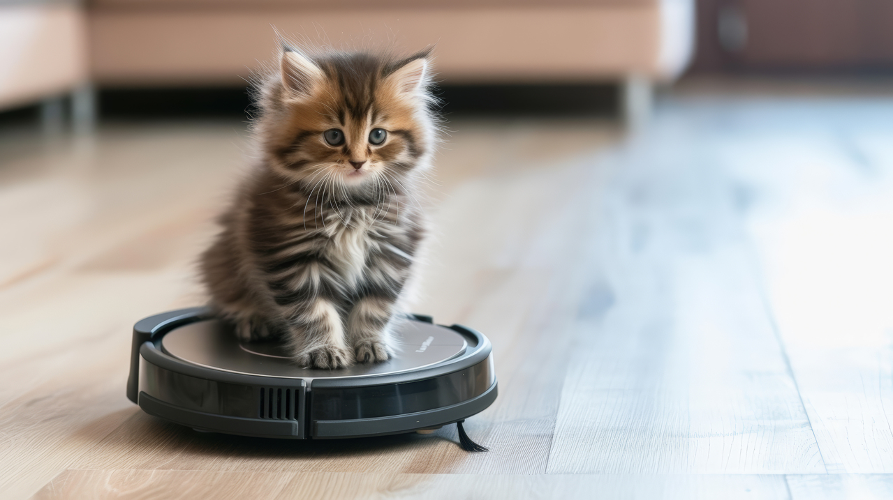 猫咪的听觉很敏感，特别不喜欢会发出巨大声响的家电，例如吸尘器、洗衣机，不过扫地机器人也许是个例外。