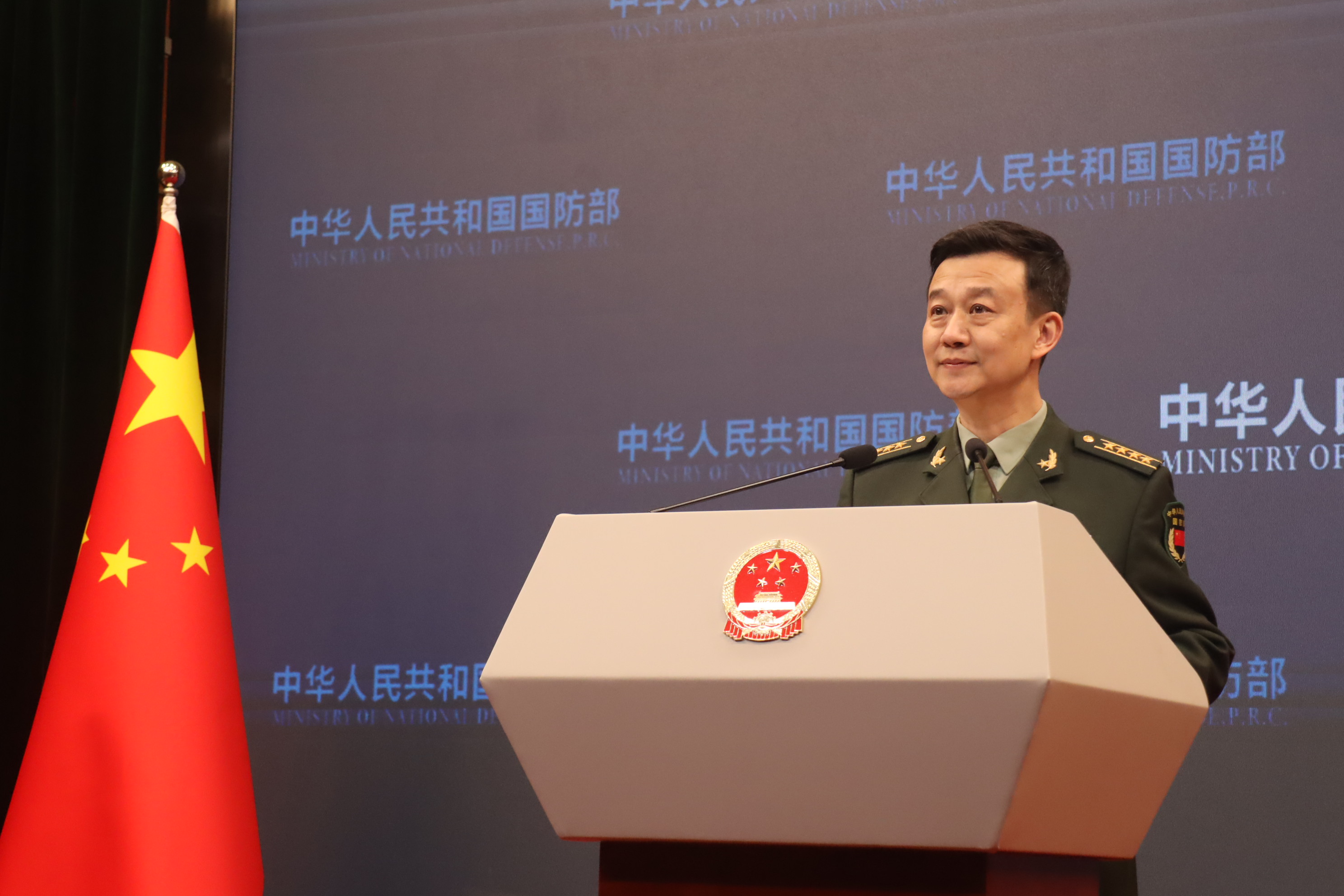 大陆国防部发言人吴谦28日就南海争端强调，「做好突发事件一切准备」。（记者廖士锋／摄影）