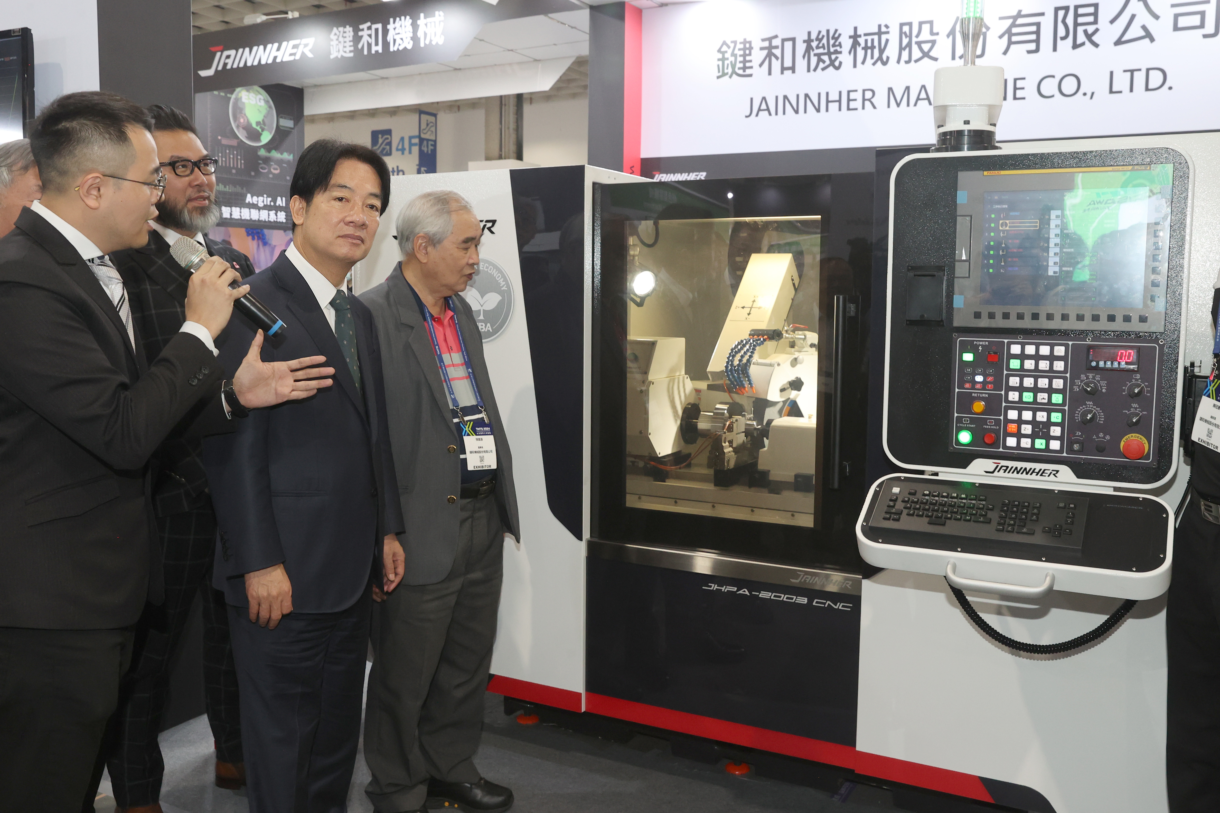 赖清德副总统今天出席「2024台湾国际工具机展」。记者苏健忠／摄影