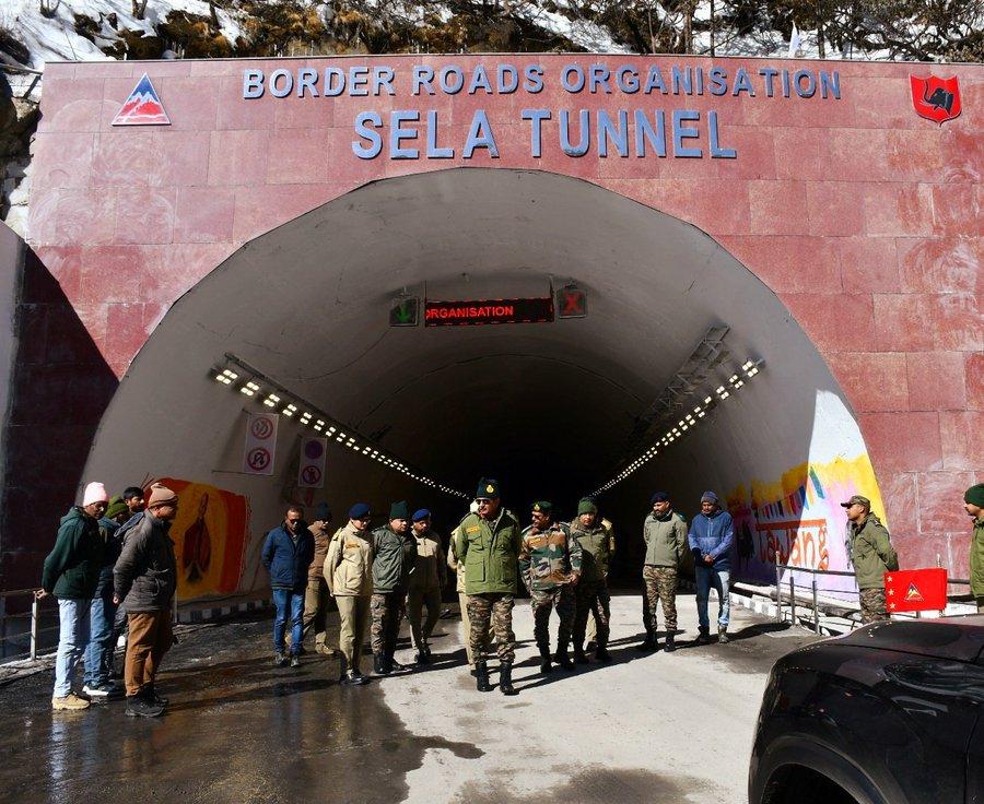 印度今年2月打通通往阿鲁纳恰尔邦（中国大陆称「藏南地区」）的色拉隧道，3月印度总理莫迪来此出席贯通仪式。图／取自知乎@梵华