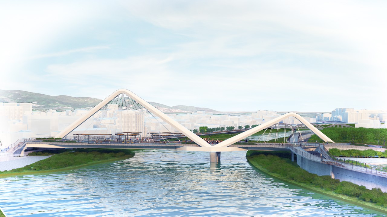 长福桥改建后示意图。图／新北市水利局提供