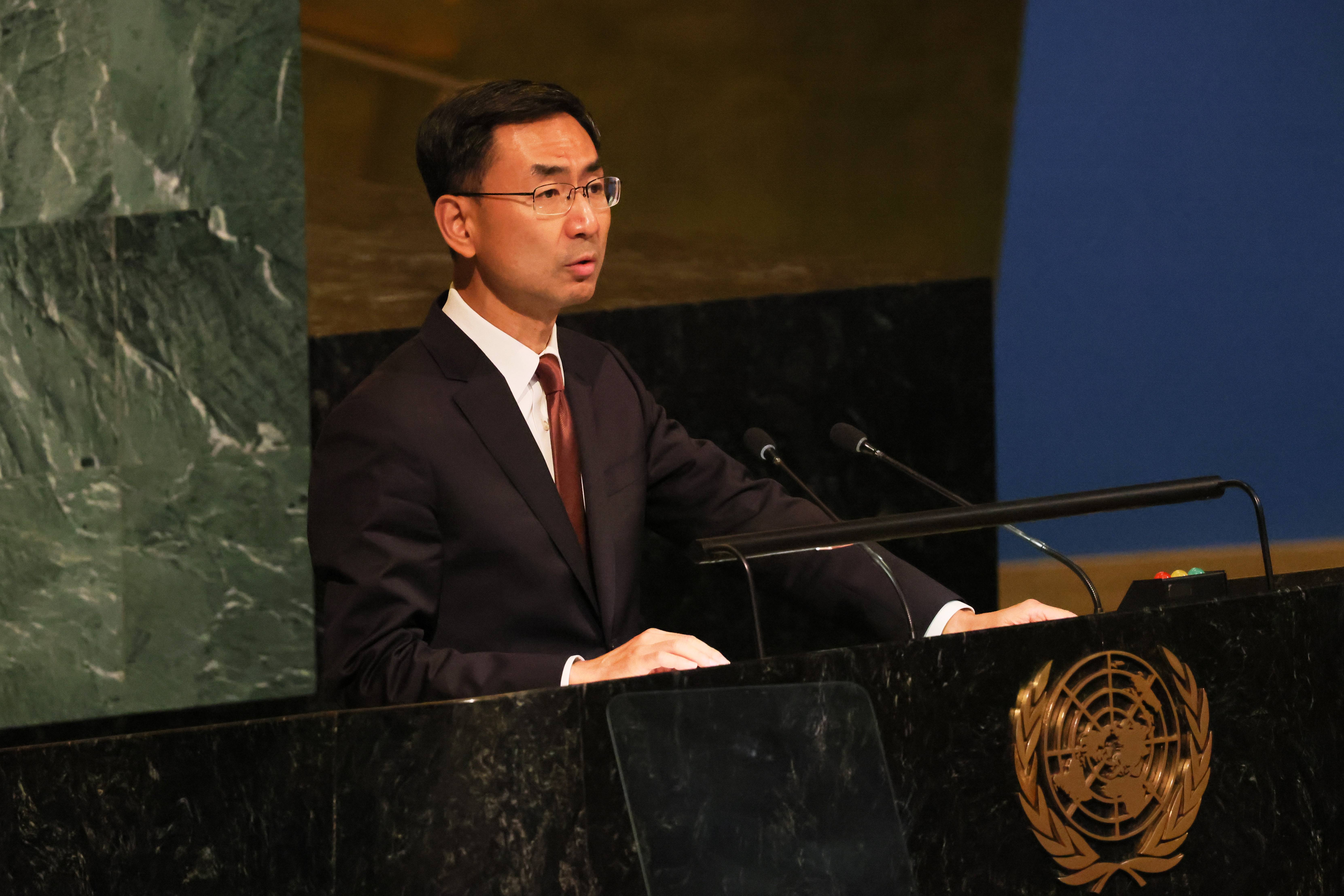 中国常驻联合国副代表耿爽。(Getty Images)
