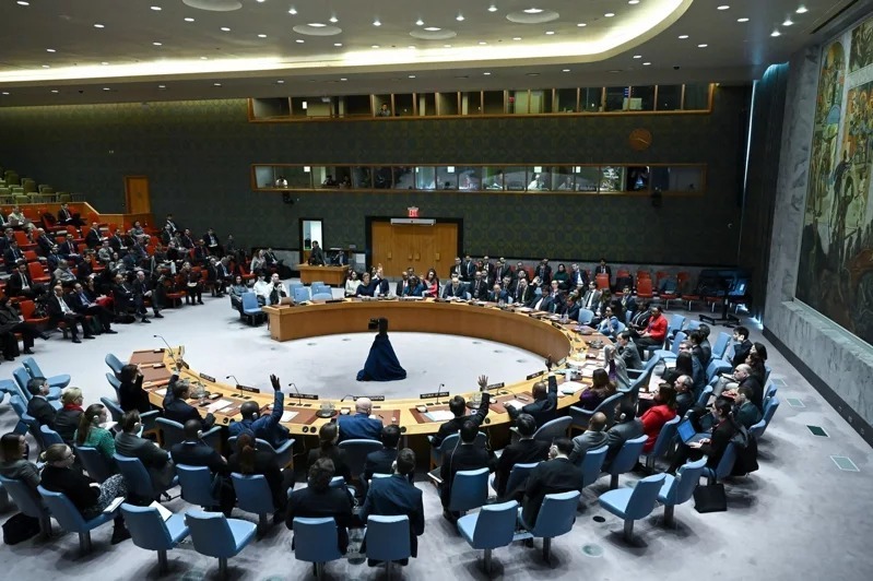 图为联合国安理会在纽约联合国总部举行会议。示意图／新华社