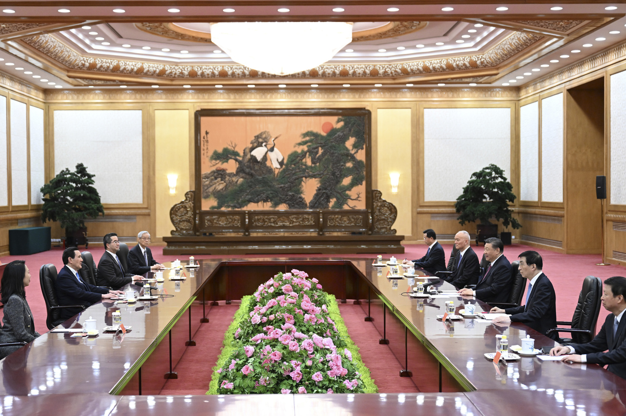 前总统马英九今天再度会晤中国大陆领导人习近平。（新华社）