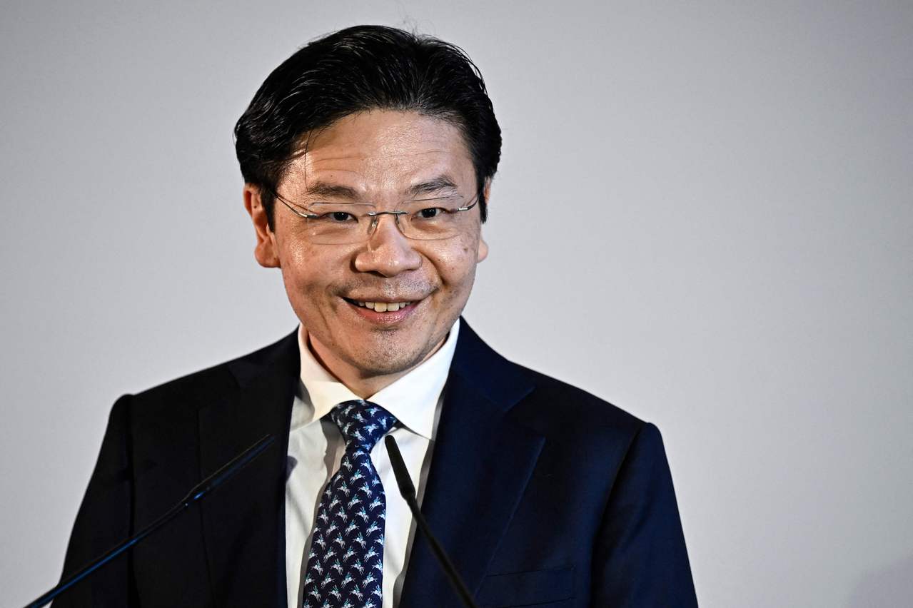 新加坡总理李显龙5月15日卸任，交棒副总理黄循财。图为新加坡副总理兼财长黄循财。法新社