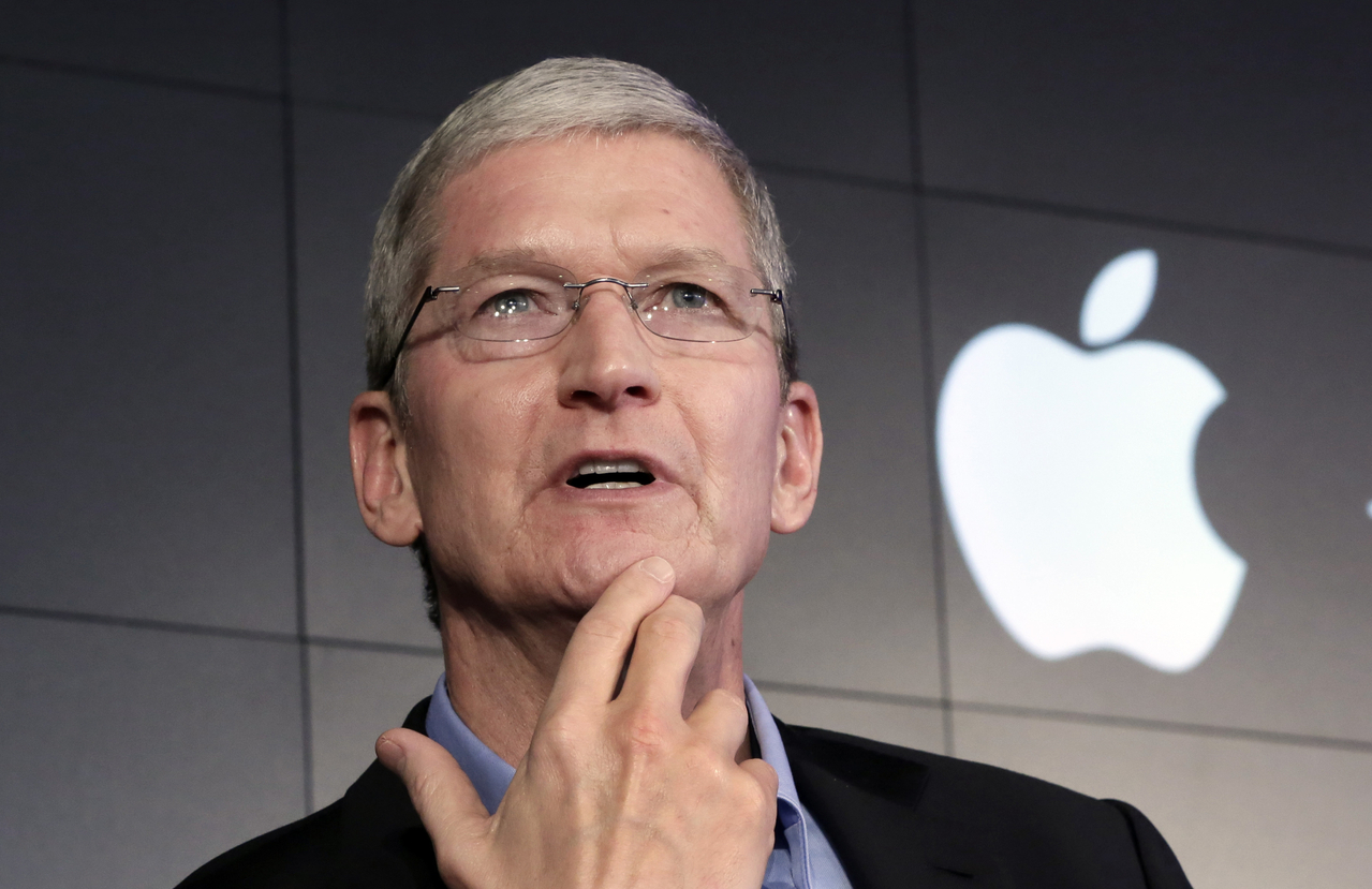 苹果公司（Apple）执行长库克。美联社