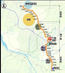 台中机场捷运(橘线)计划路线规划示意图。图／台中市政府提供