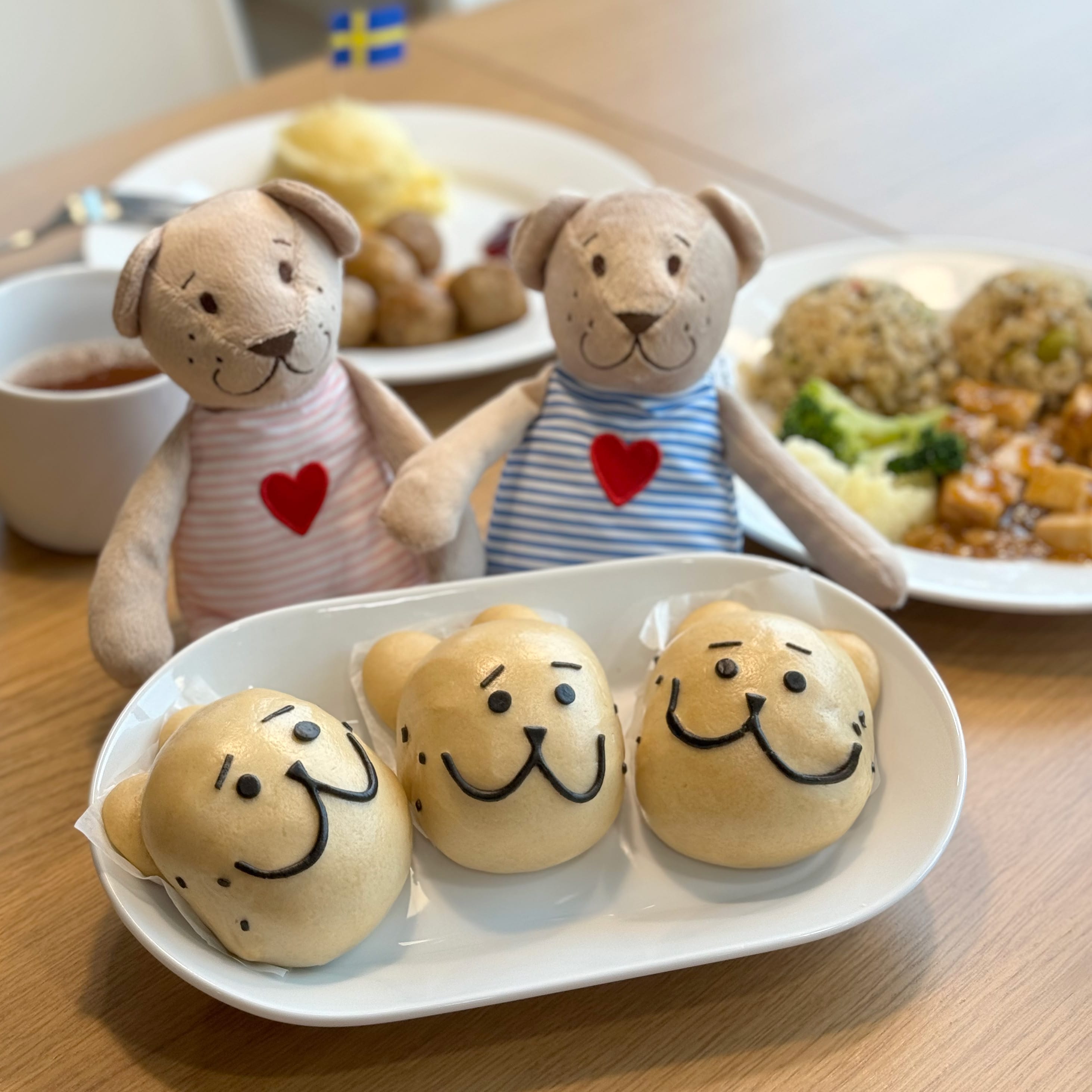 IKEA大台北周年庆开跑，芋头馅「熊宝包」限定登场。图／IKEA提供