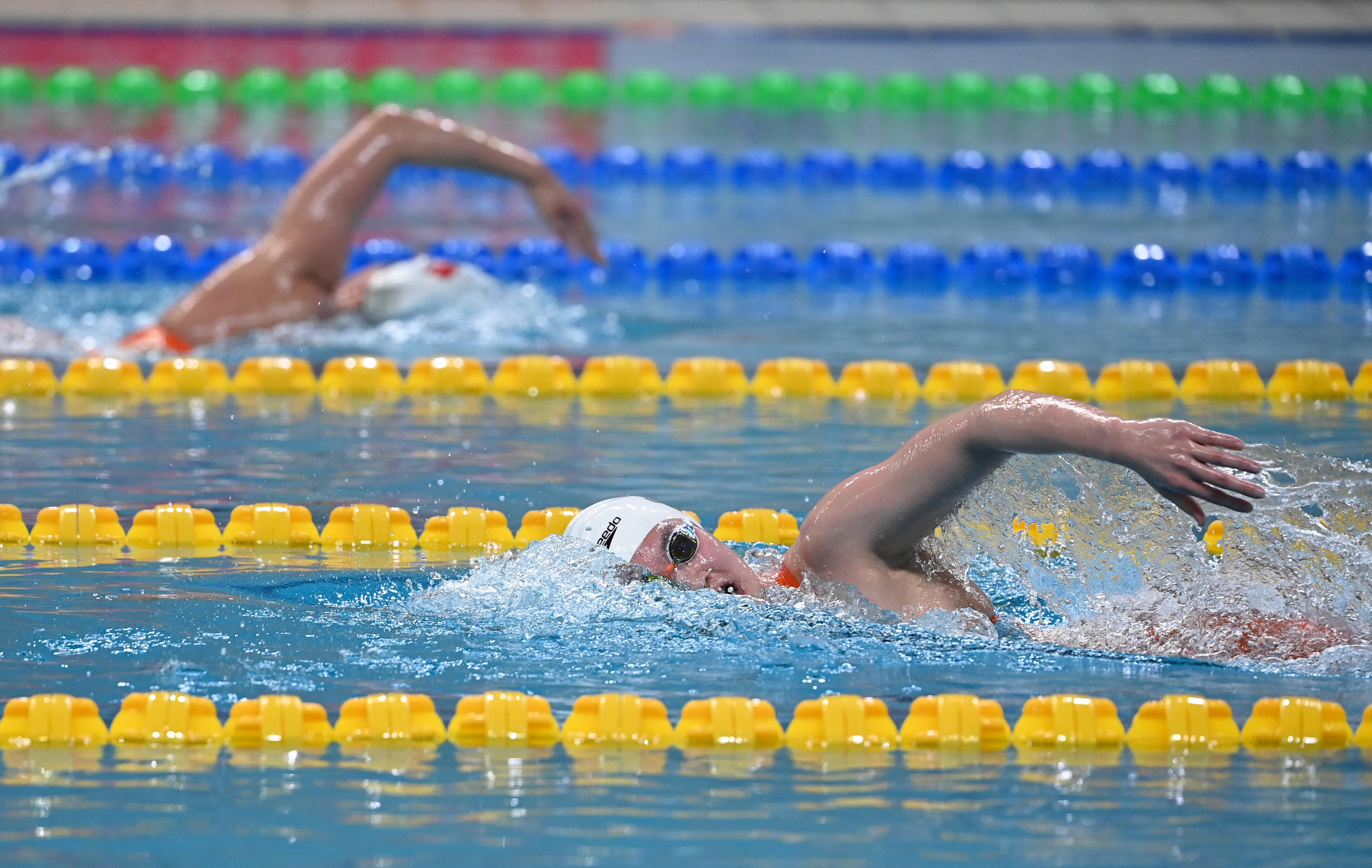 大陆游泳选手再度卷入禁药风波，图为2023年在青岛举行的大陆全国春季游泳锦标赛资料照。（中新社）