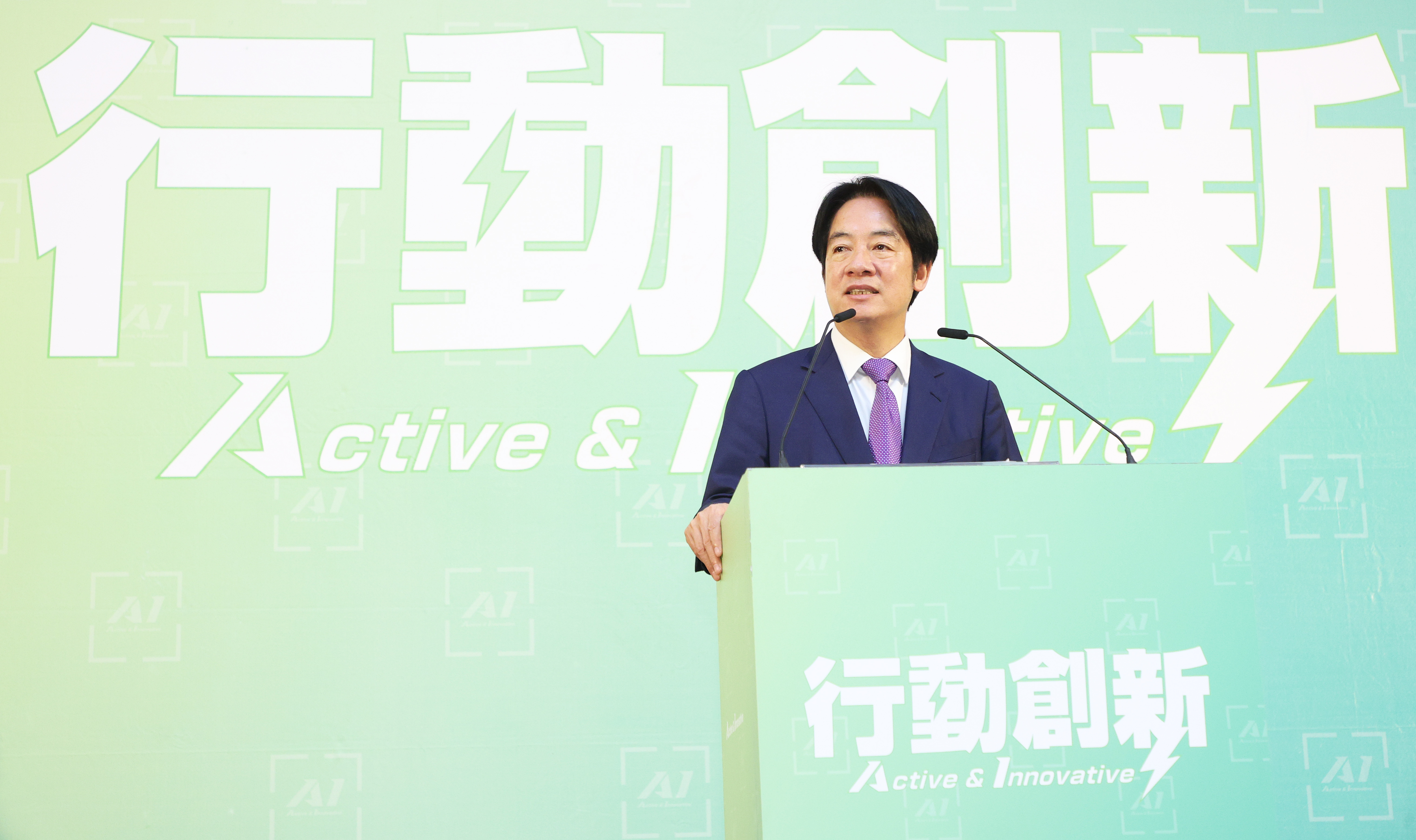 准总统赖清德25日亲自公布国安首长人事布局，呼吁大陆要正视台湾民意所选出的执政党。记者潘俊宏／摄影