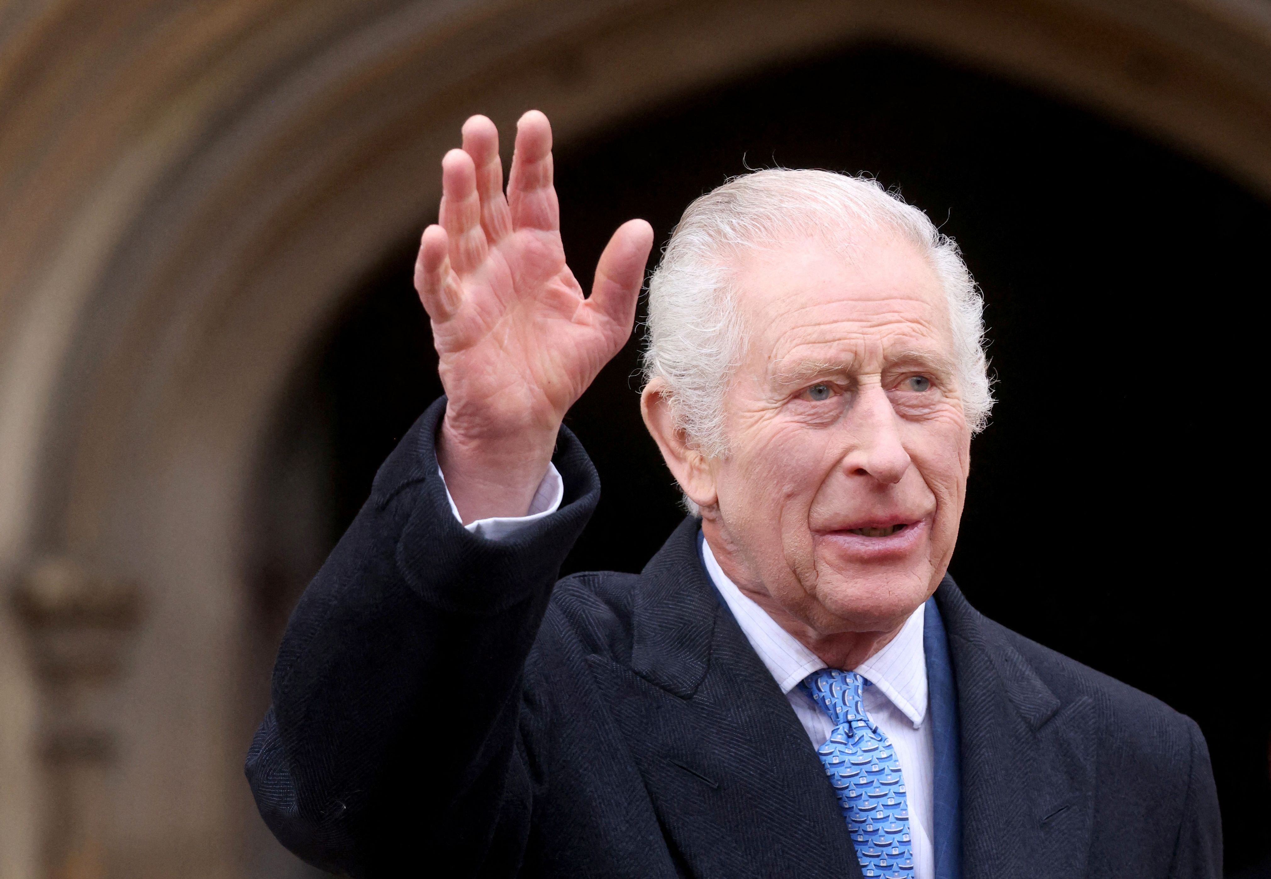 现年75岁的英国国王查理三世今年2月宣布罹患癌症，但始终未透露是何种癌症或其他细节。法新社