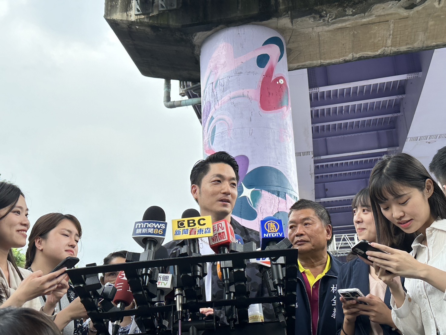 台北市长蒋万安下午出席嘻研Cypher大赏活动受访。记者杨正海／摄影