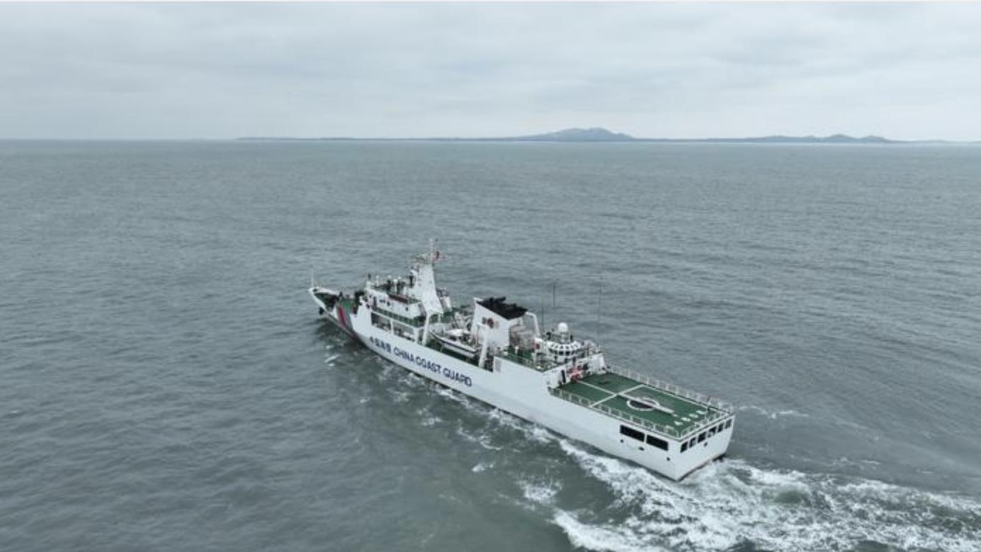 中国船只翻覆事件后，中国海警持续在金门附近海域进行执法巡查。（图／取自《中国海警》微信公众号）