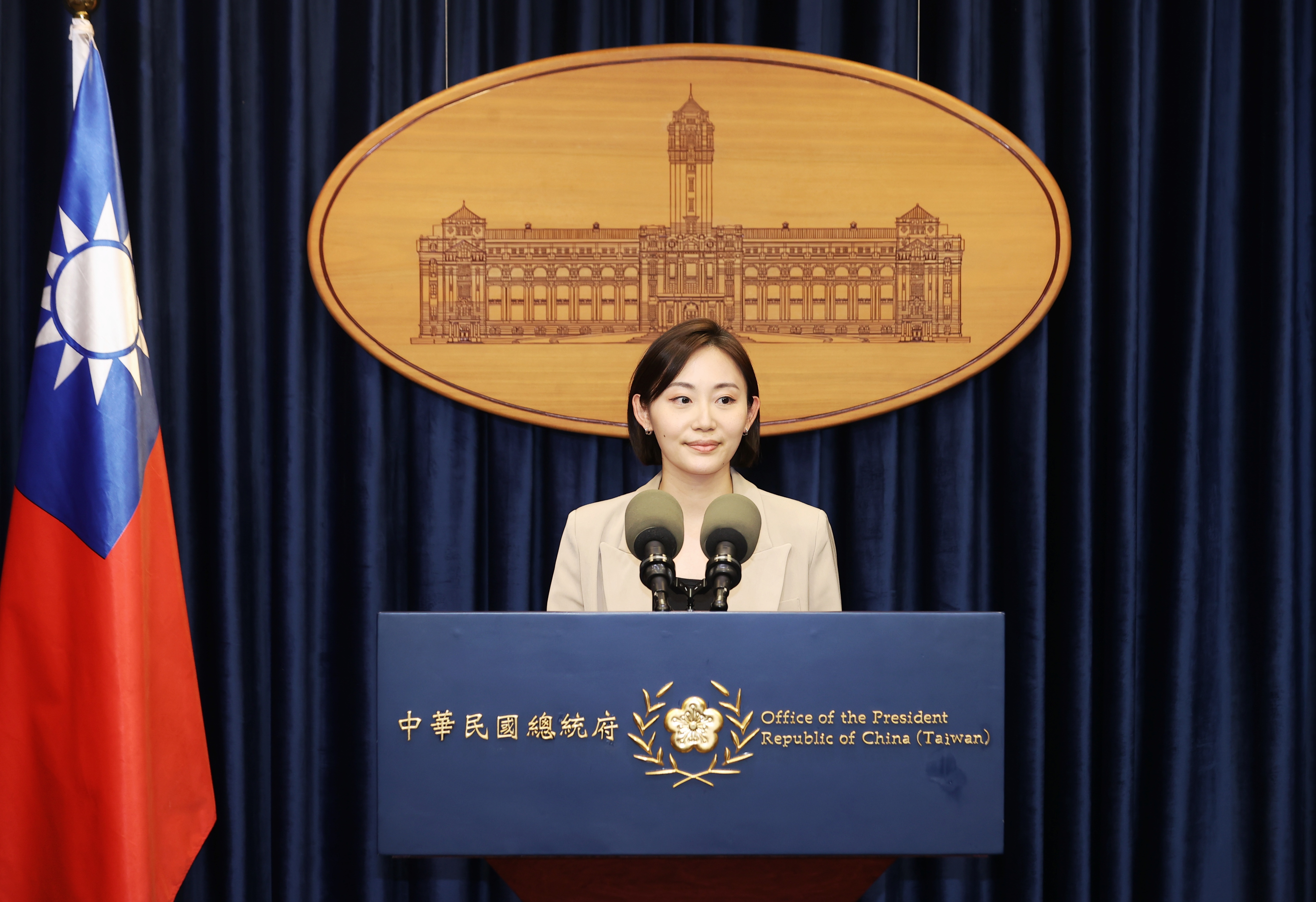 台湾总统府发言人林聿禅。图／联合报系资料照片