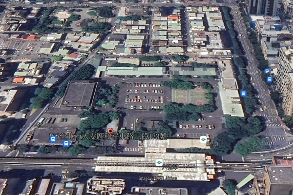 北市六张犁基信营区。图／取自Google Earth