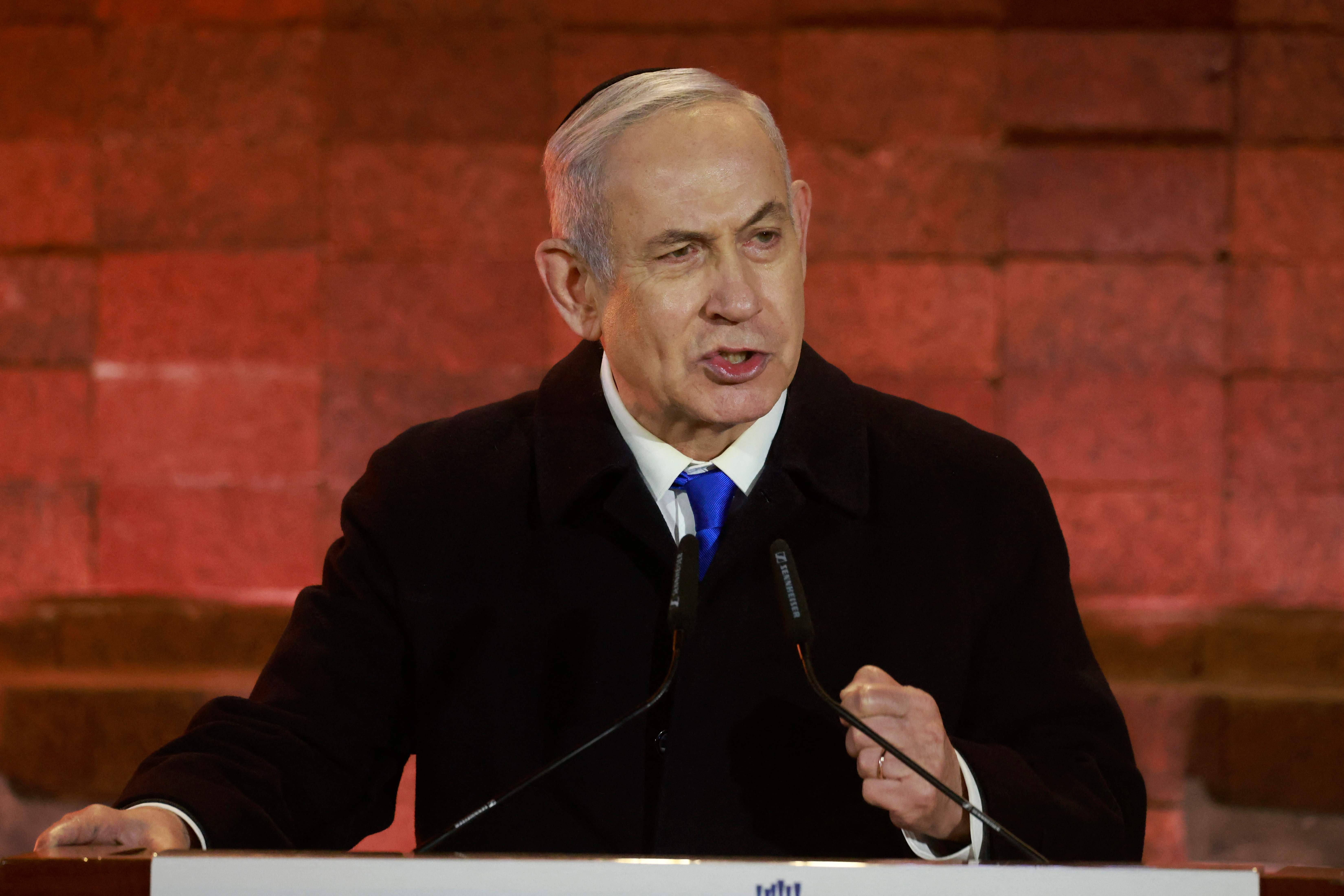 以色列总理内唐亚胡9日誓言，以色列将孤军奋战，用「指甲」战斗。法新社