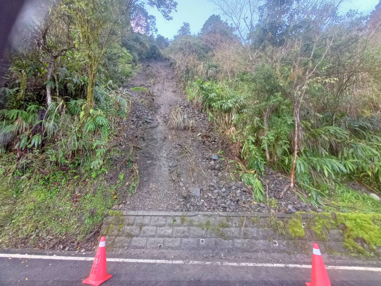 太平山联外道-宜专一线8.5公里坡面整治工程。图／林业署宜兰分署提供