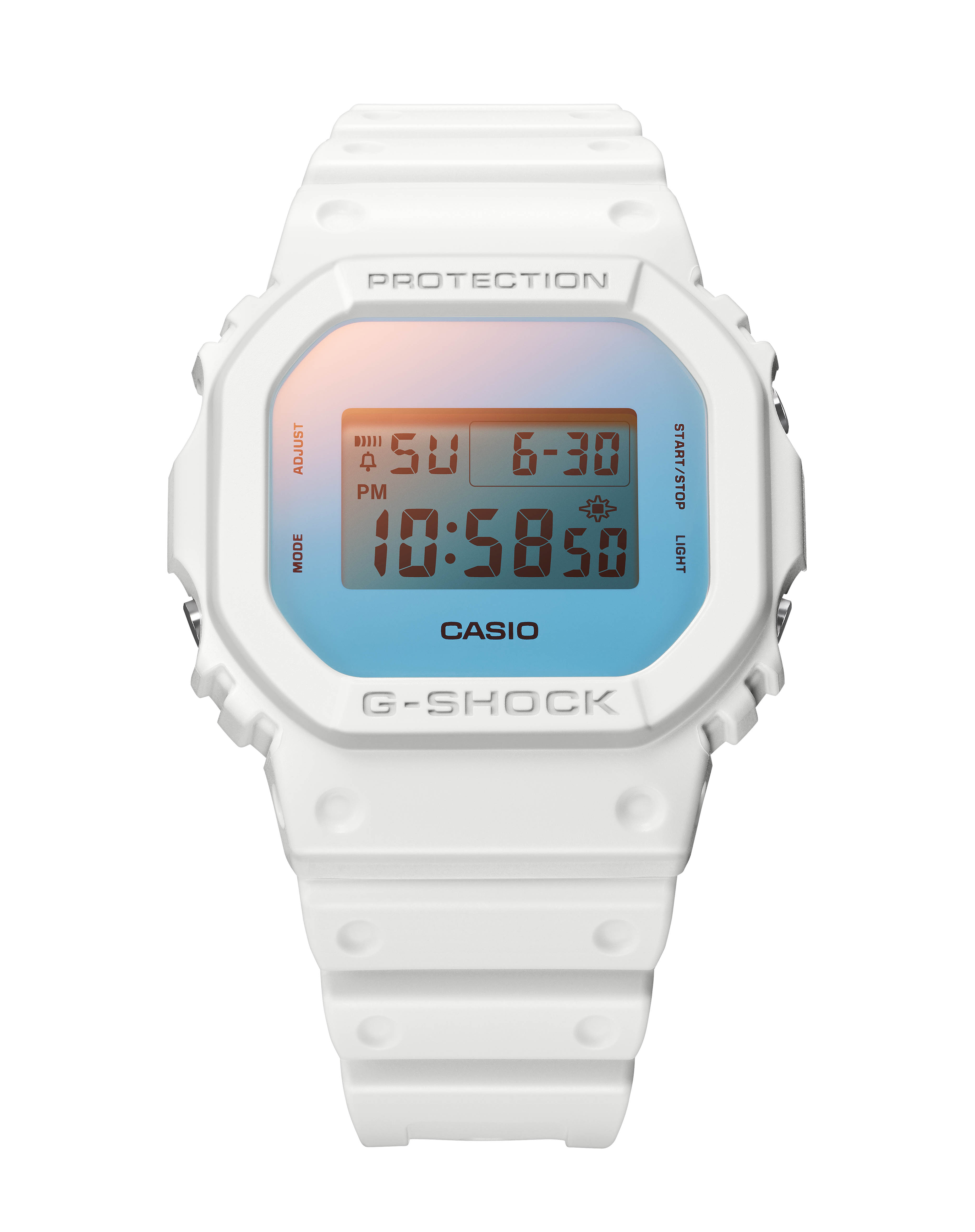 G-SHOCK BEACH TIME LAPSE系列DW-5600TL-7腕表，3,600元。图／CASIO提供
