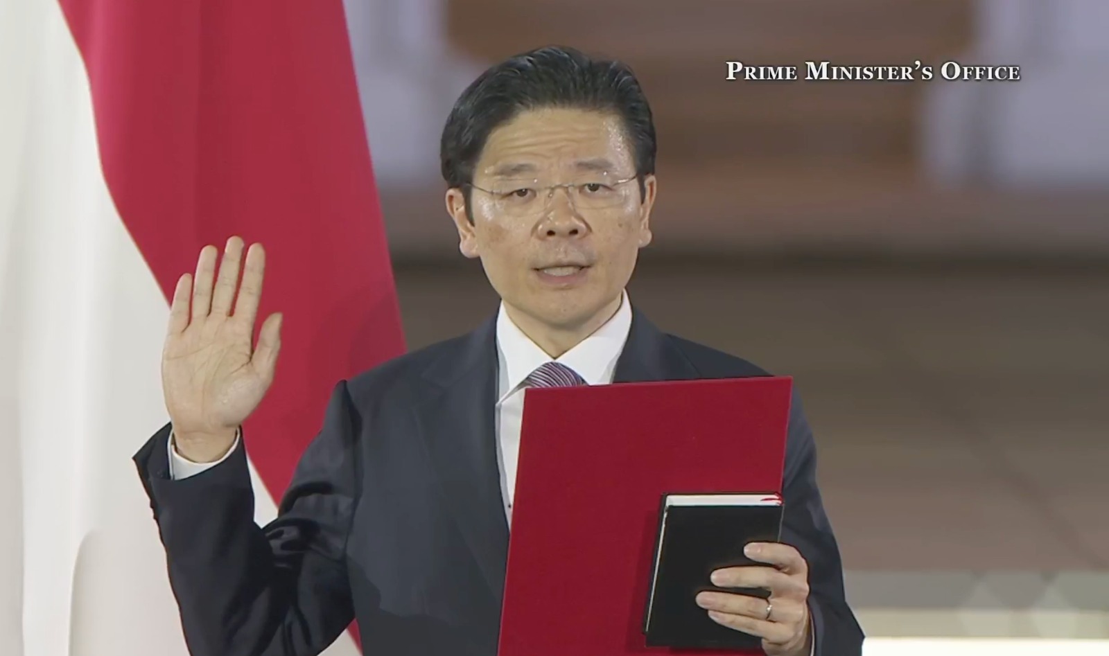 新加坡新任总理黄循财15日正式宣誓就职。照片翻摄：X / BERNAMA & 新加坡总理办公室