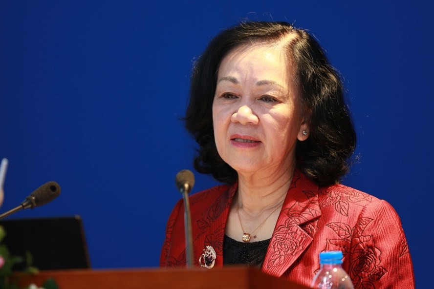 据报越南政治局委员张氏梅行为不检，越共已接受她的辞呈。 网路照片