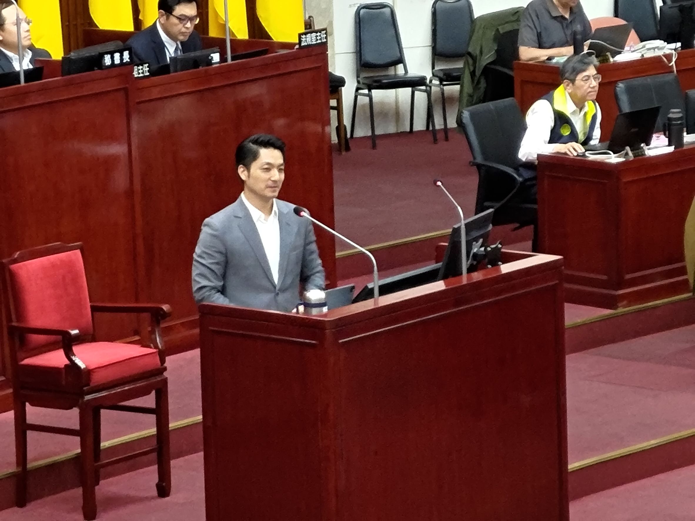 台北市长蒋万安今天赴议会总质询。记者林丽玉／摄影