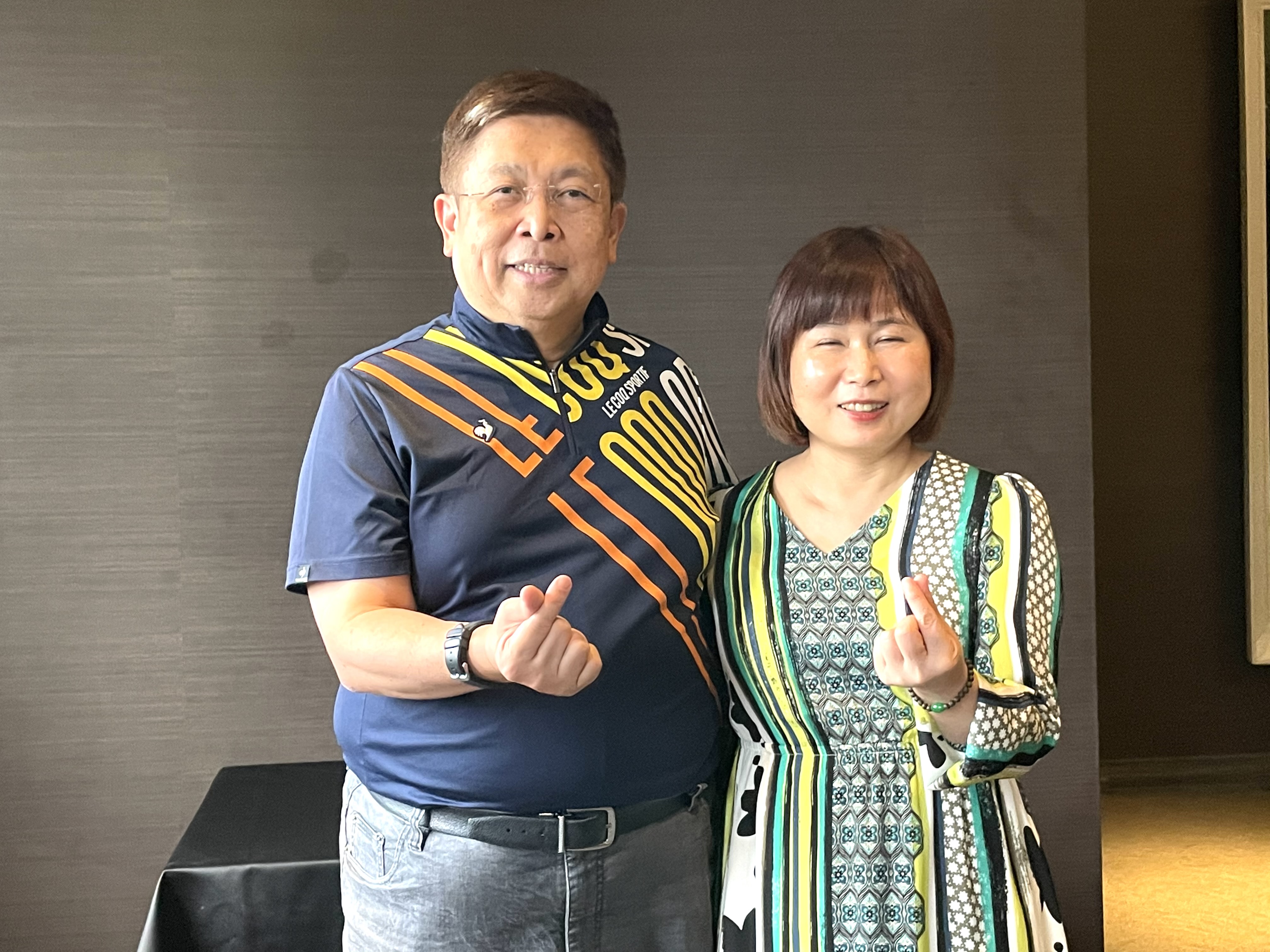 威刚董事长陈立白（左）与总经理陈玲娟今日表态支持重启核能。记者简永祥/摄影