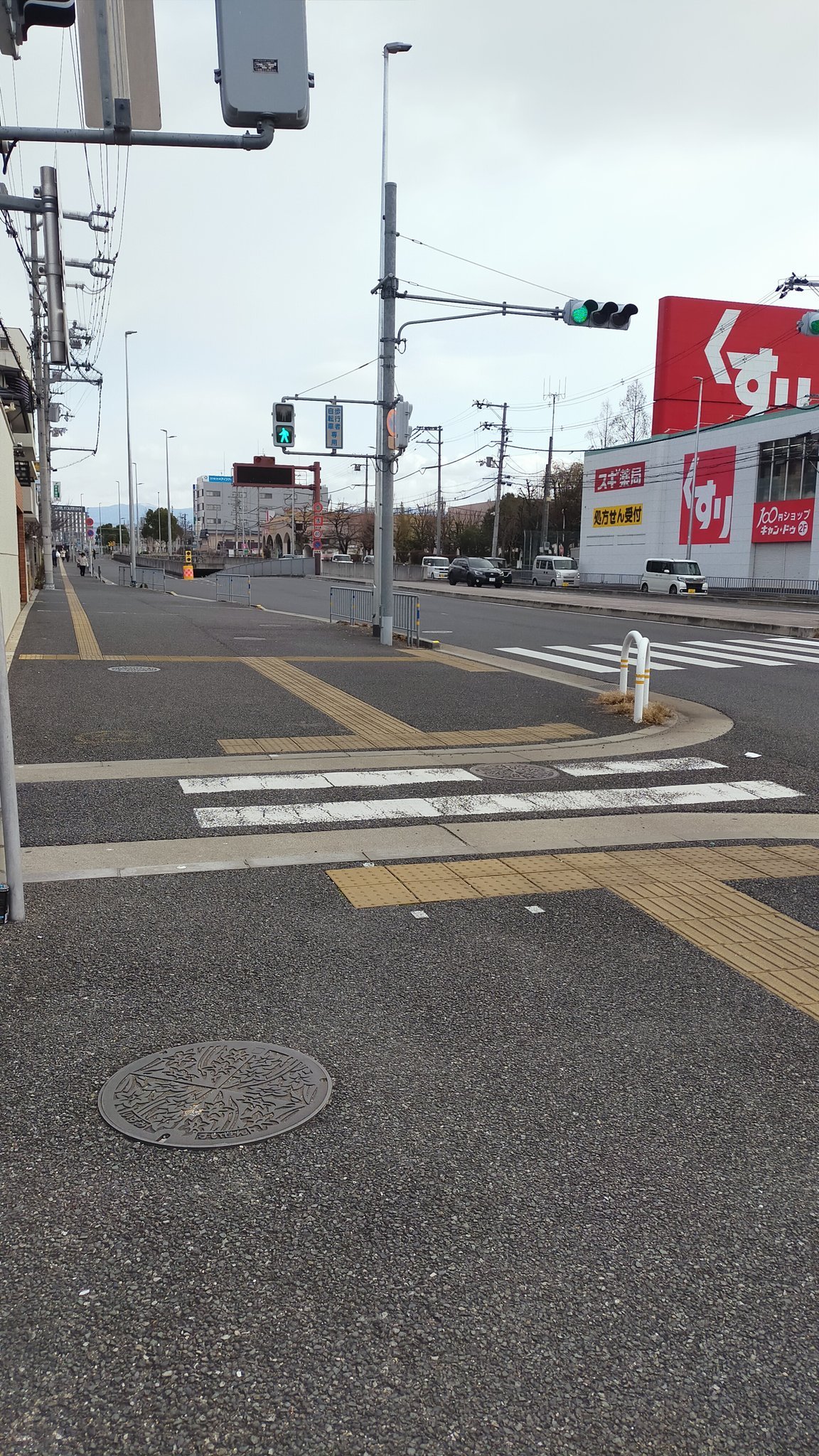 日本有三处仅有2条白线的超短斑马线。图撷自X