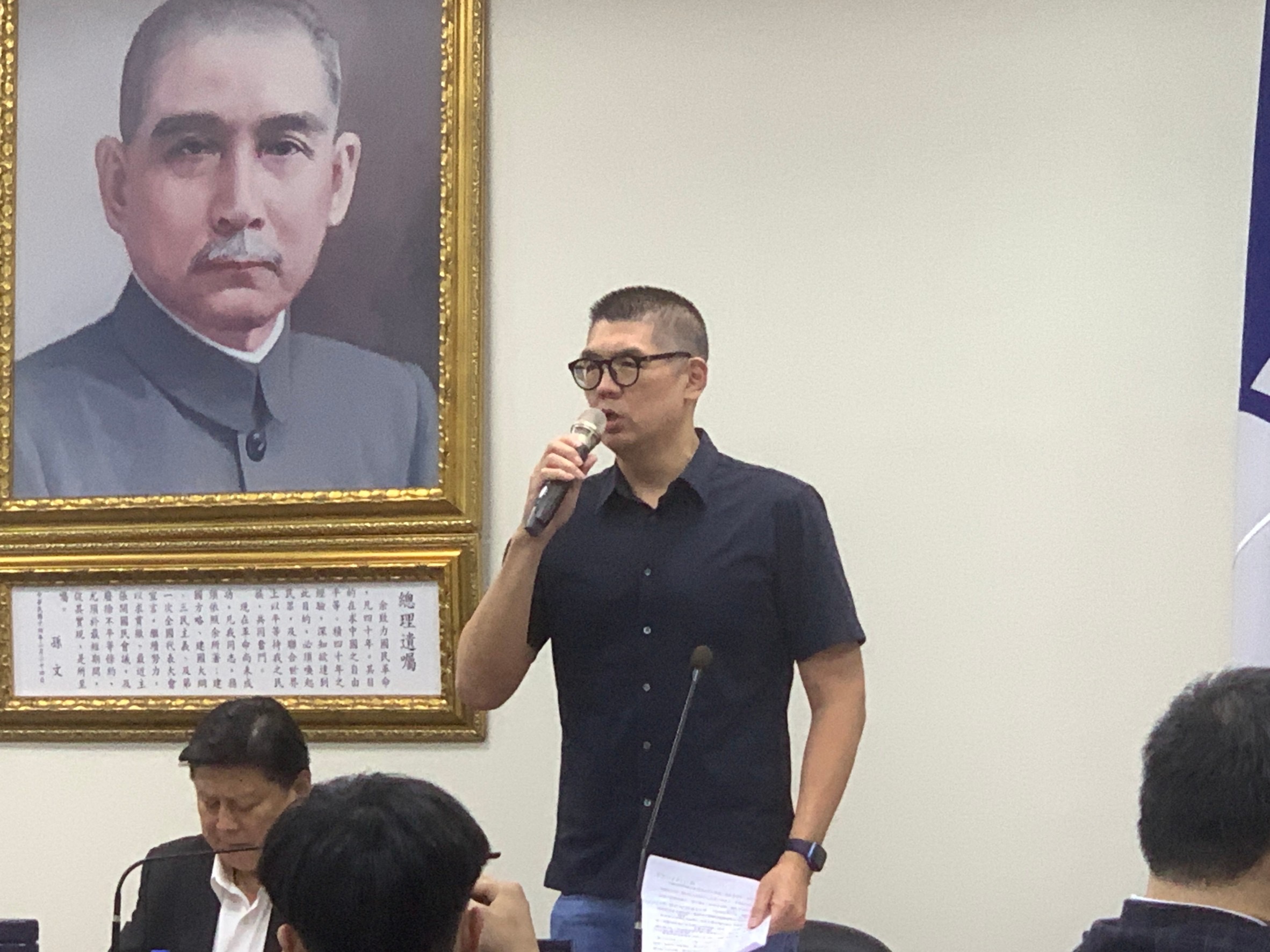 国民党副主席连胜文出席中常会。记者郑媁／摄影