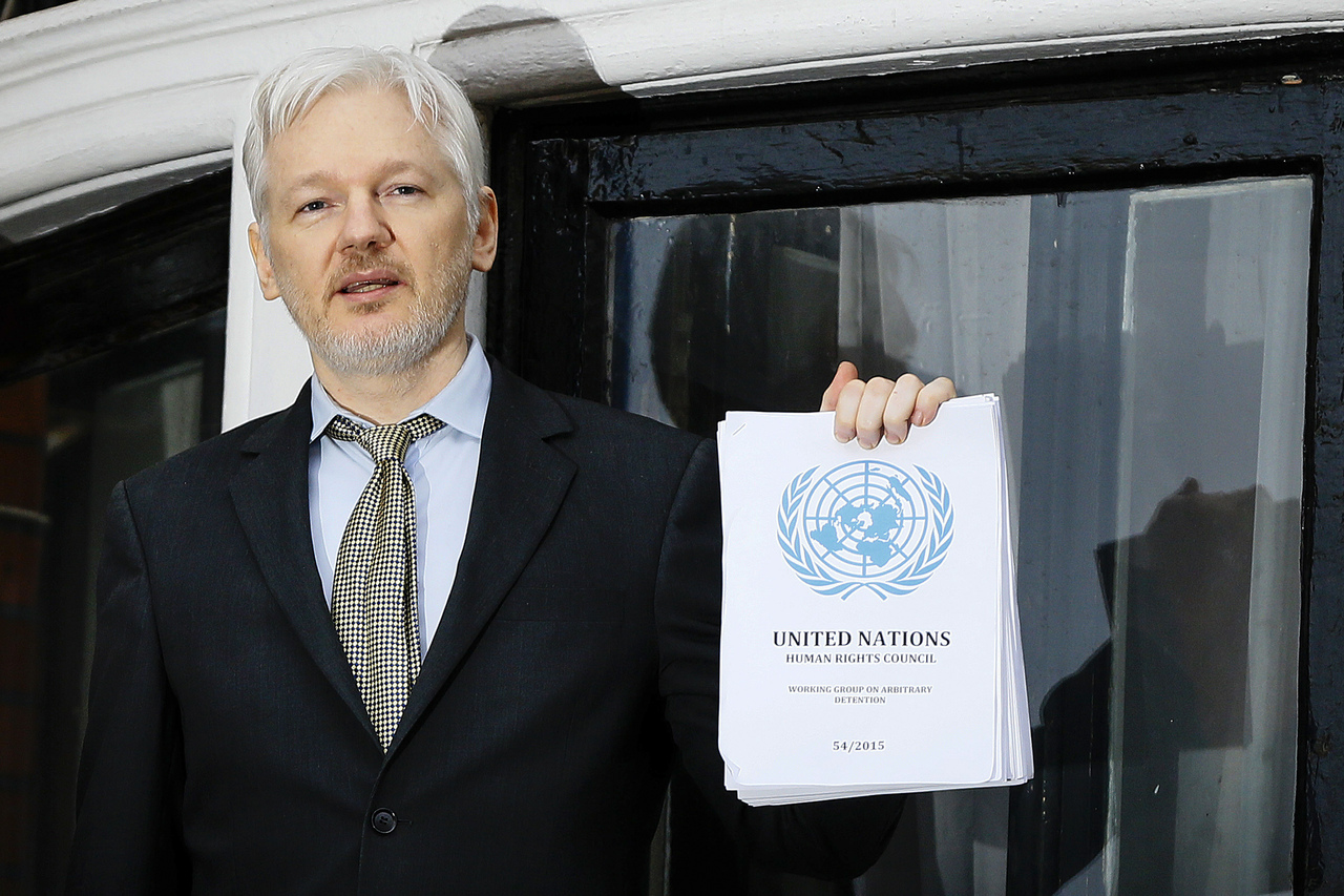 网站「维基解密」创办人亚桑杰（Julian Assange）。