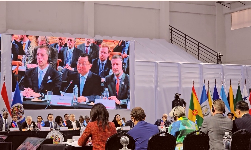 大陆驻美大使谢锋前往巴拉圭参加会议，提到推动构建「中拉命运共同体」。（图／取自大陆驻美使馆官网）