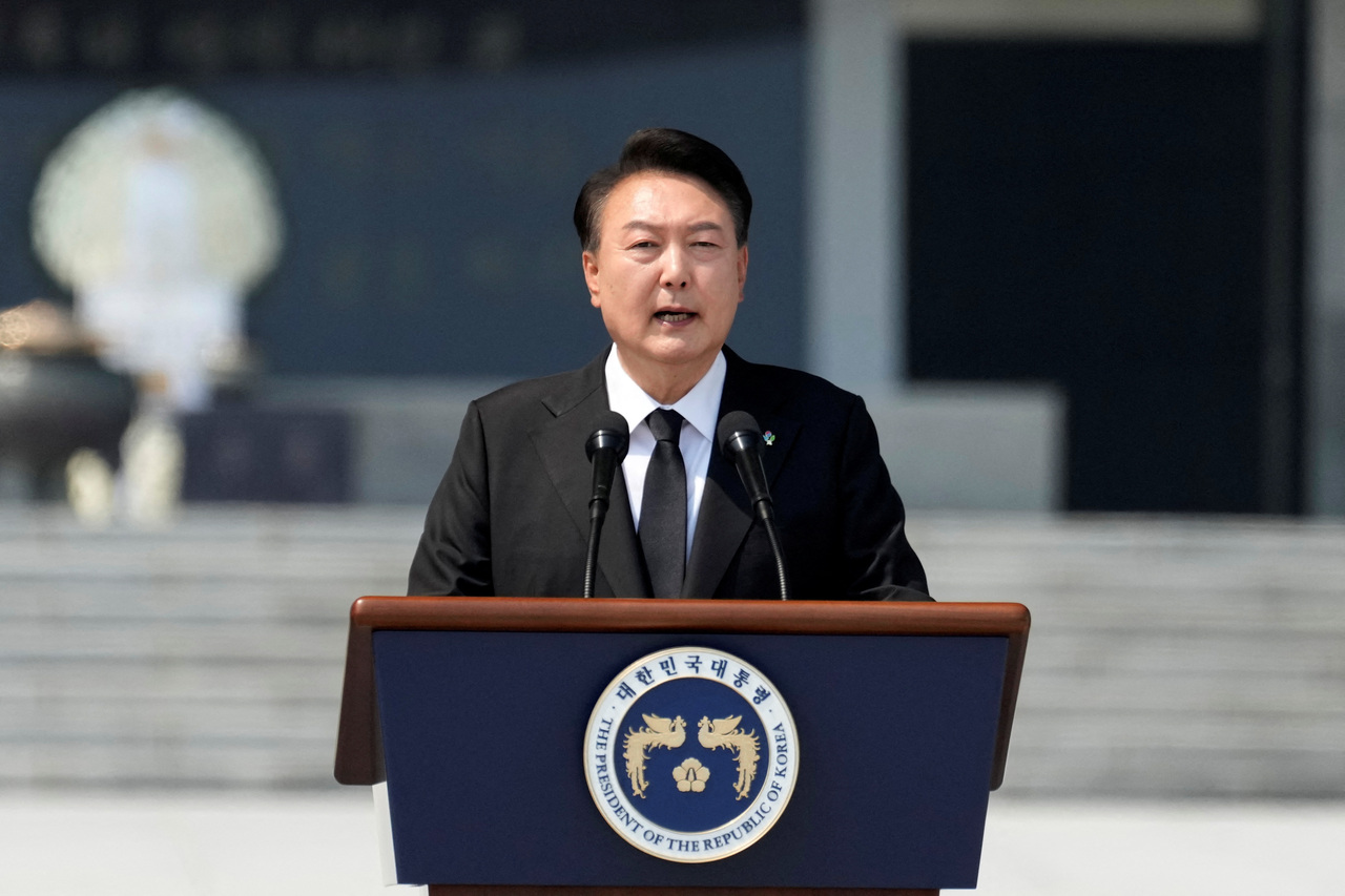 南韩总统尹锡悦。路透社